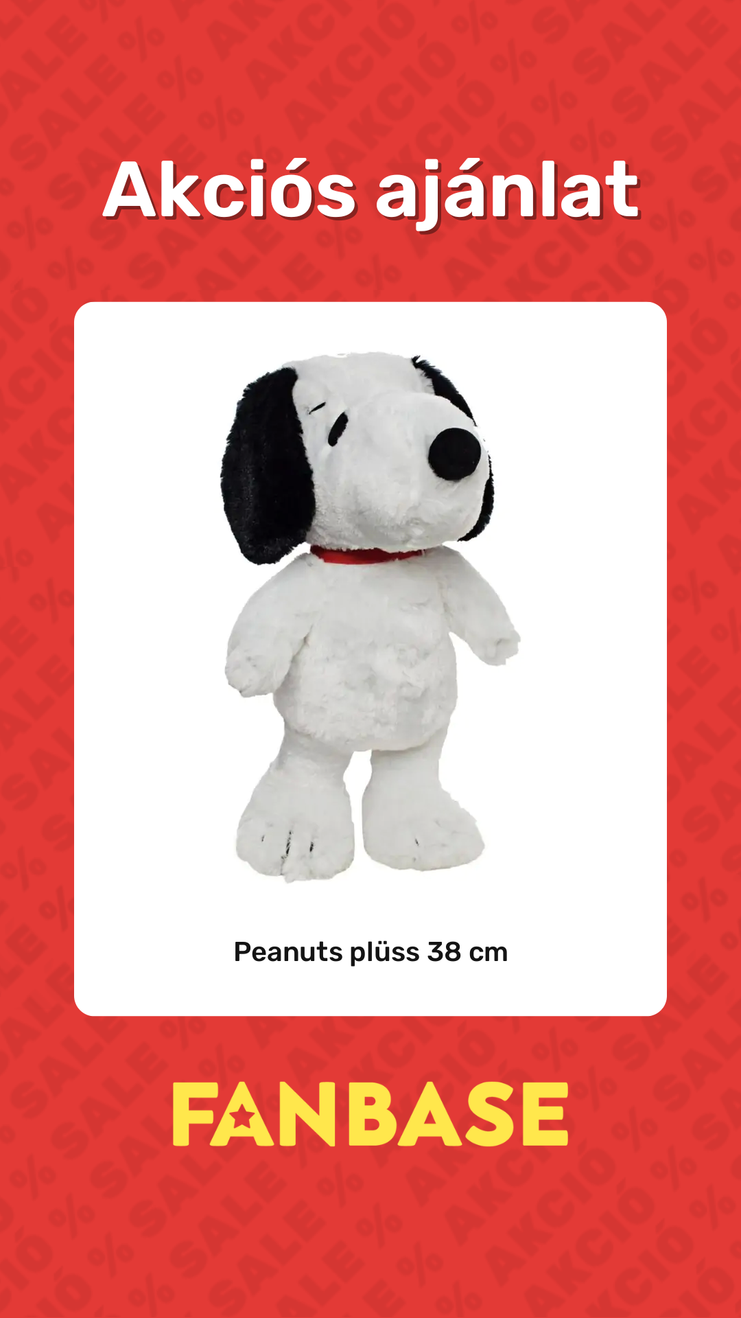 Akciós ajánlat: Peanuts plüss 38 cm