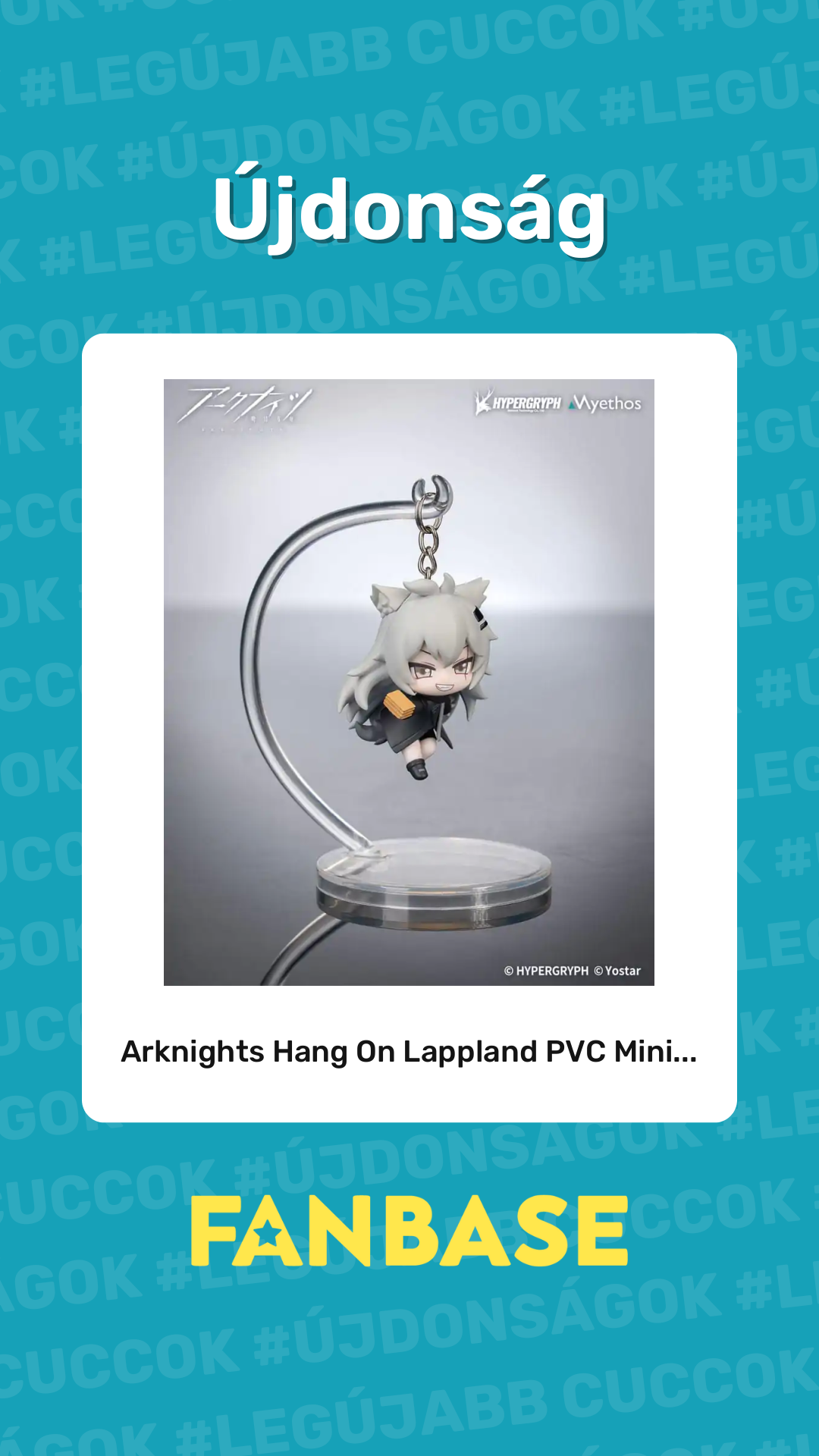 Újdonság: Arknights Hang On Lappland PVC Mini...