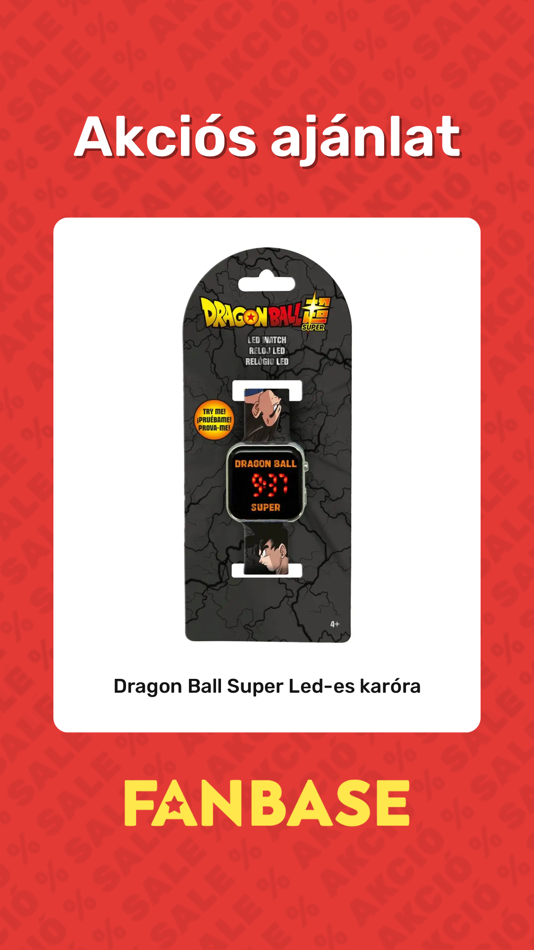 Akciós ajánlat: Dragon Ball Super Led-es karóra
