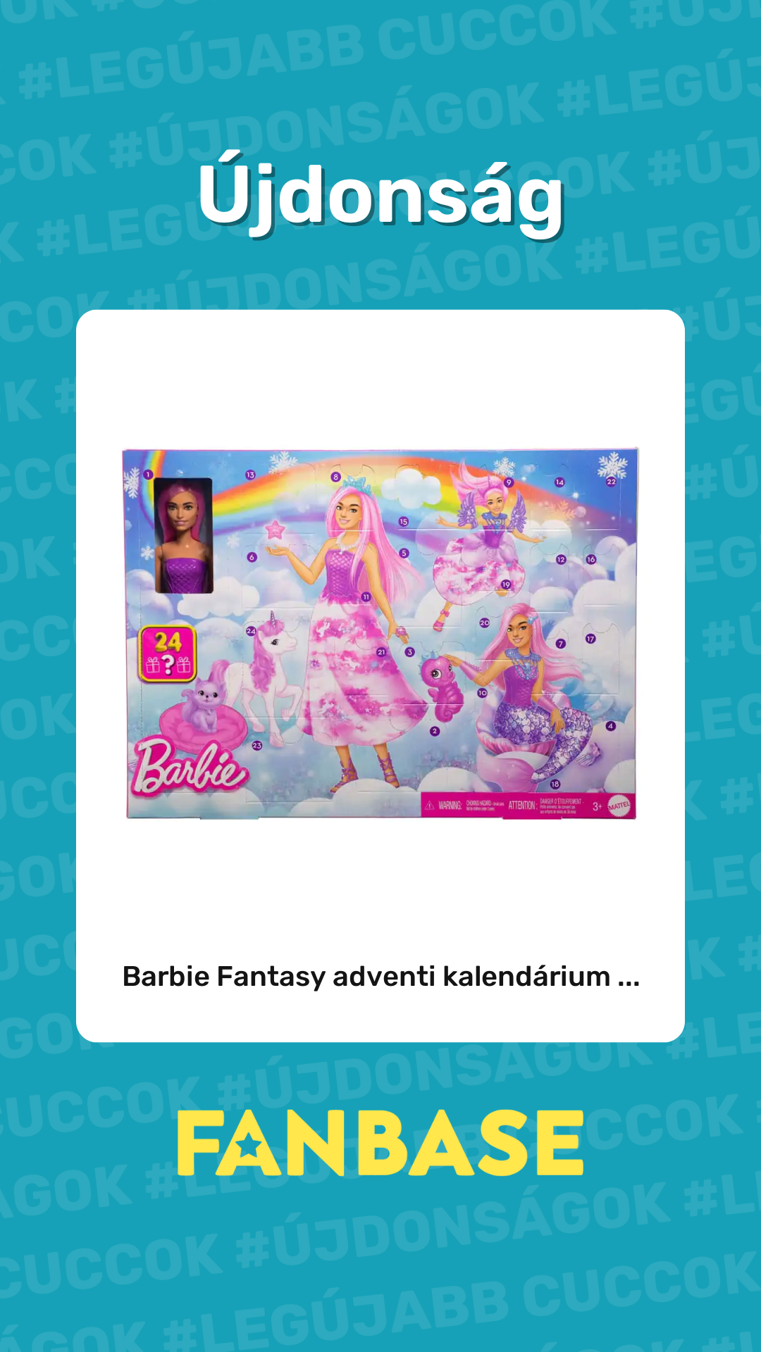 Újdonság: Barbie Fantasy adventi kalendárium ...
