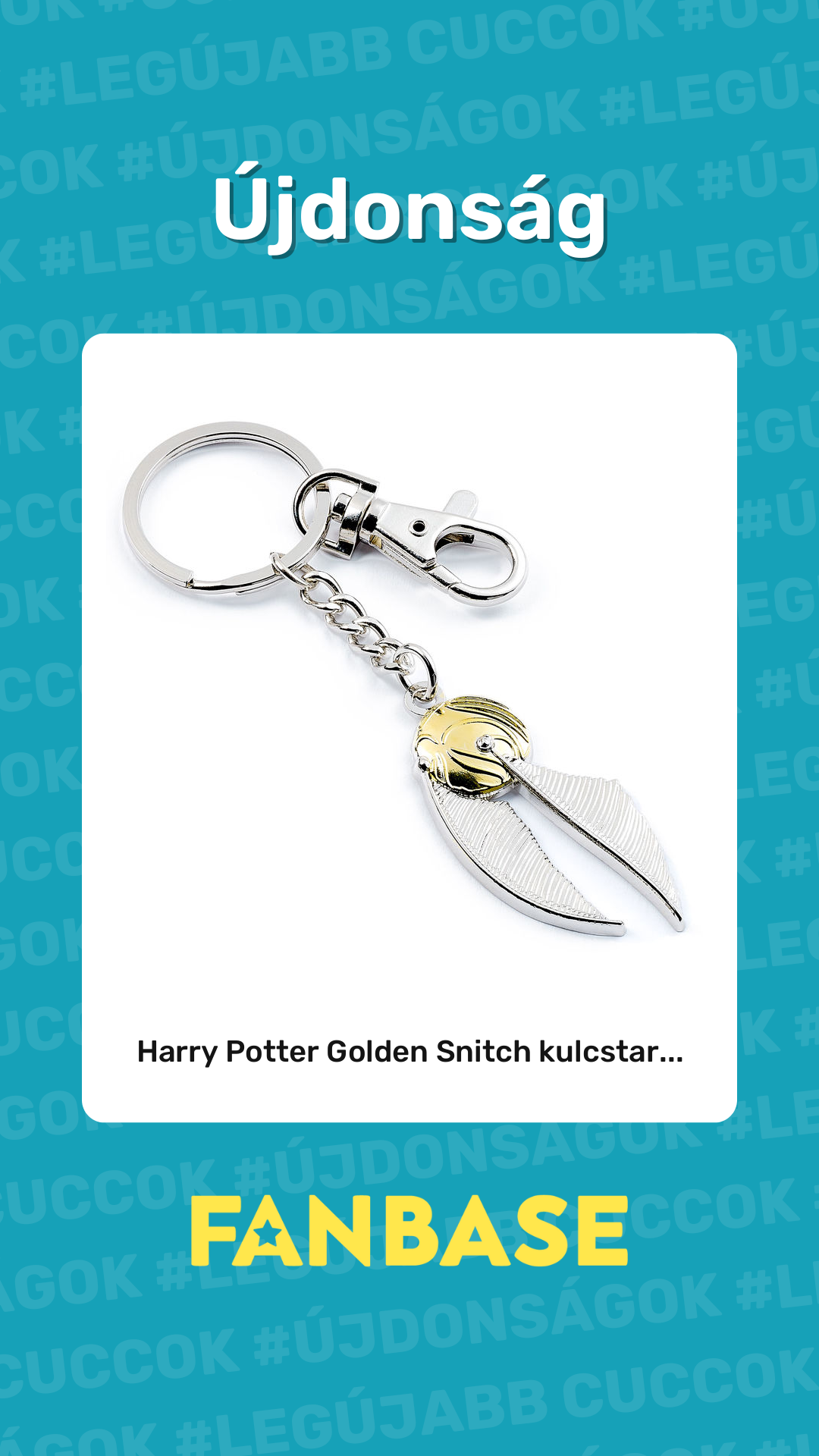 Újdonság: Harry Potter Golden Snitch kulcstar...