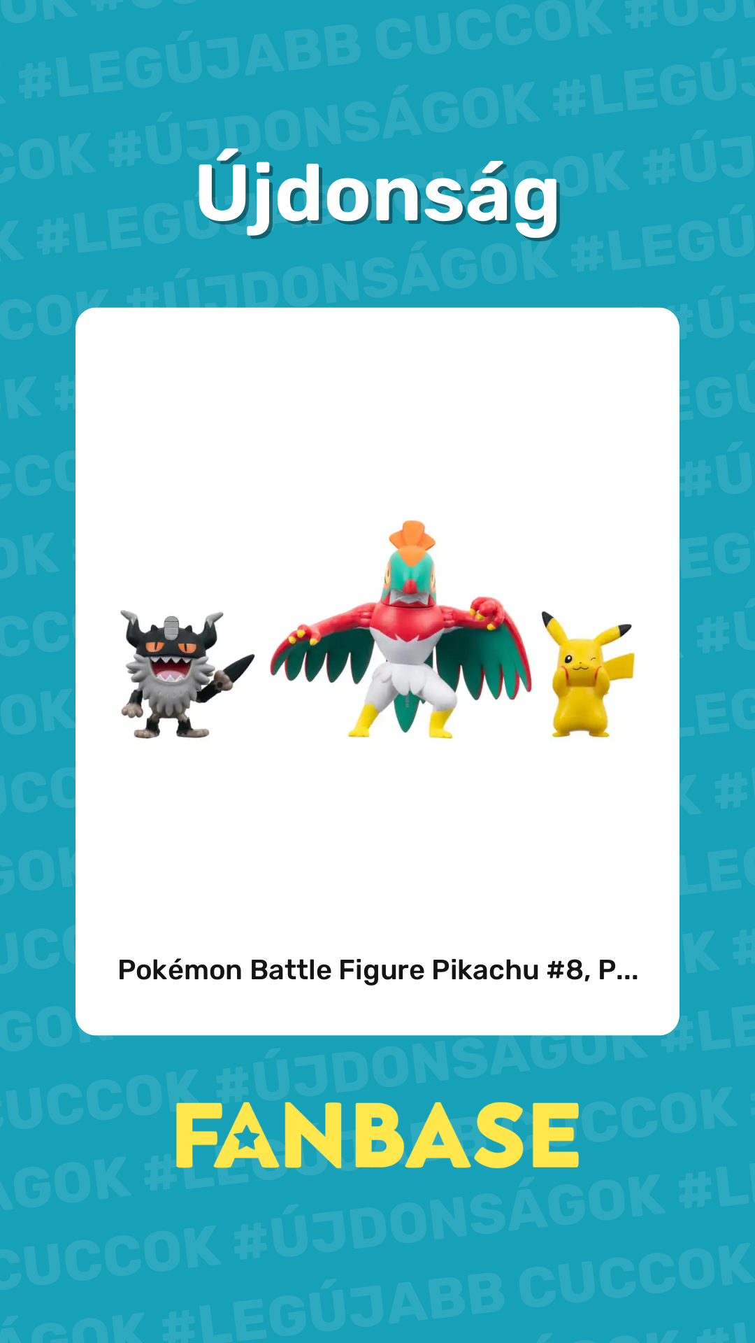 Újdonság: Pokémon Battle Figure Pikachu #8, P...
