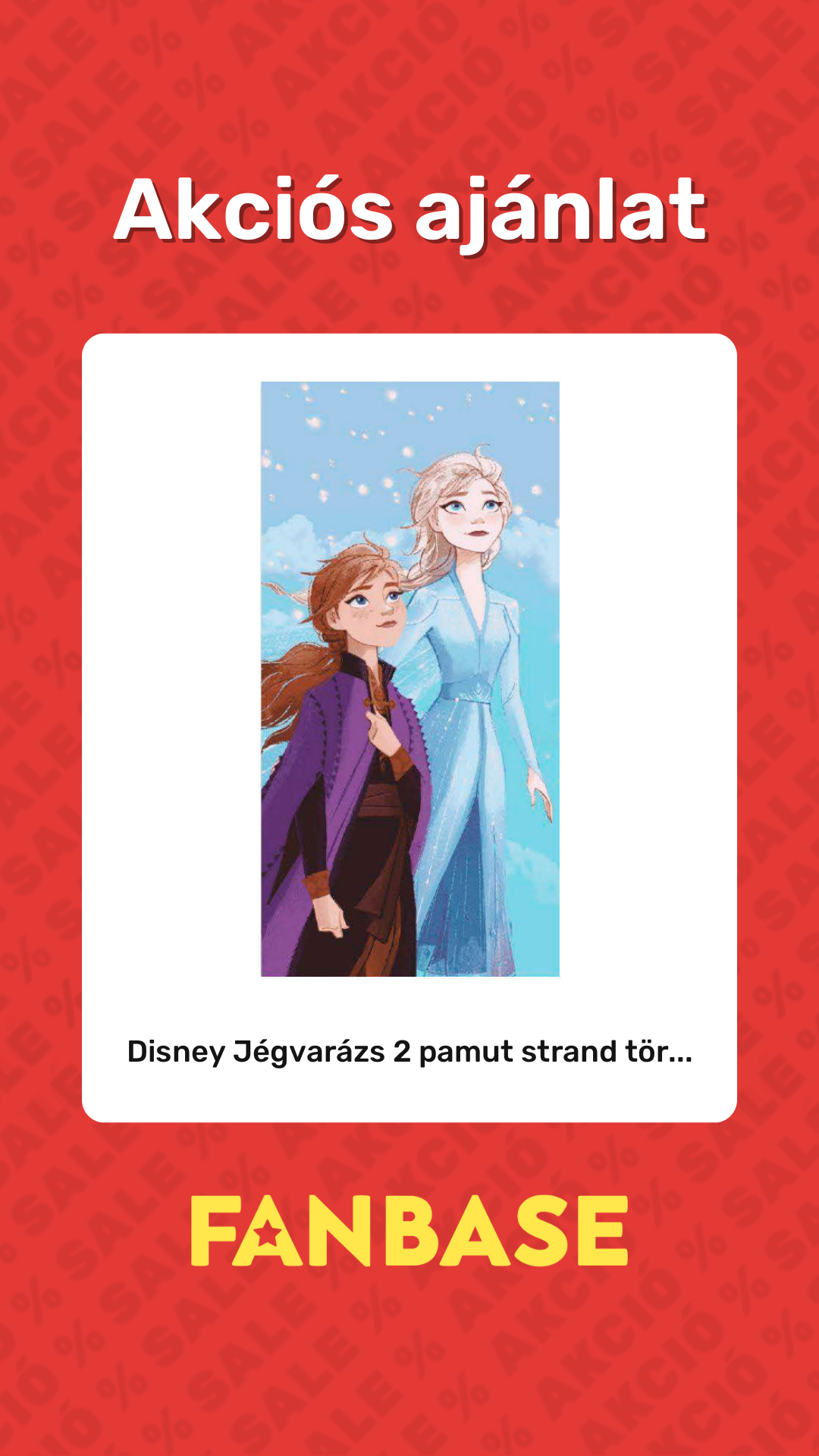 Akciós ajánlat: Disney Jégvarázs 2 pamut strand tör...