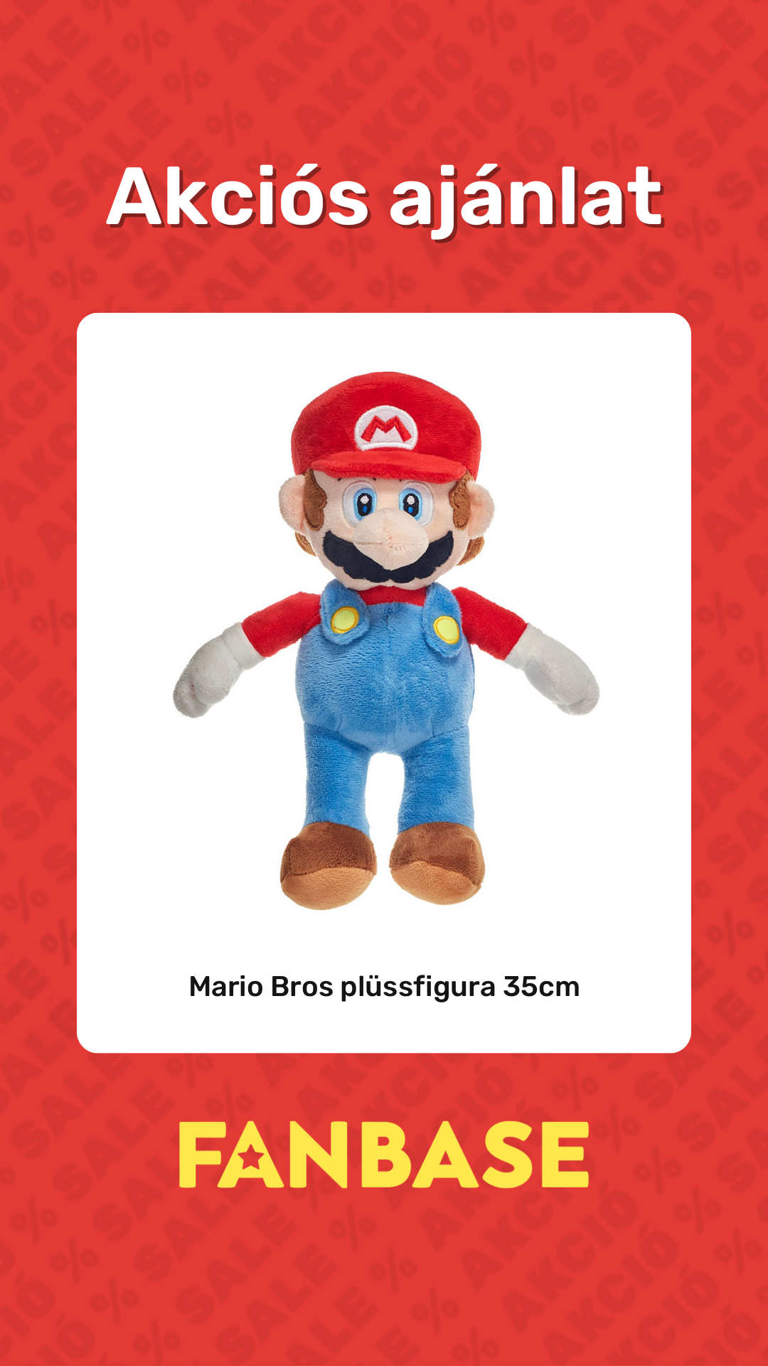 Akciós ajánlat: Mario Bros plüssfigura 35cm