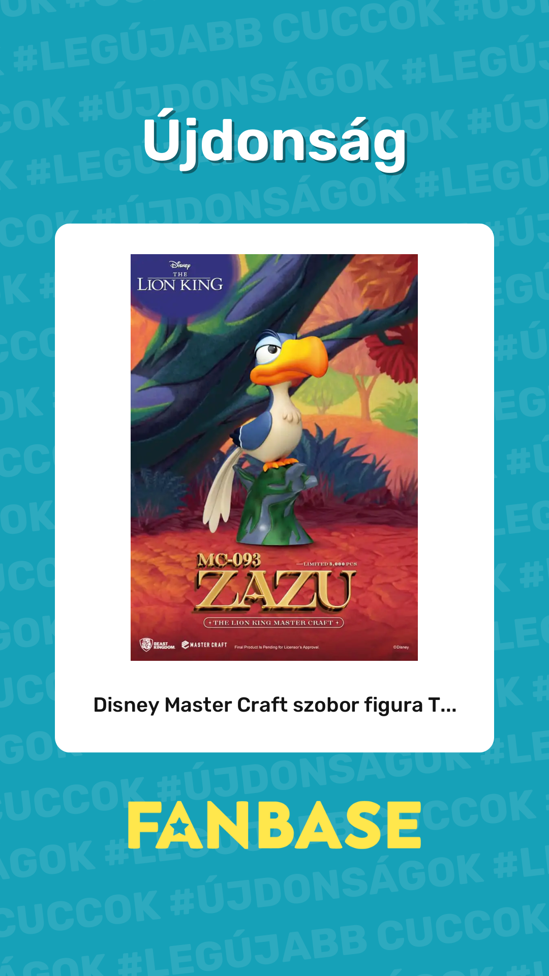 Újdonság: Disney Master Craft szobor figura T...