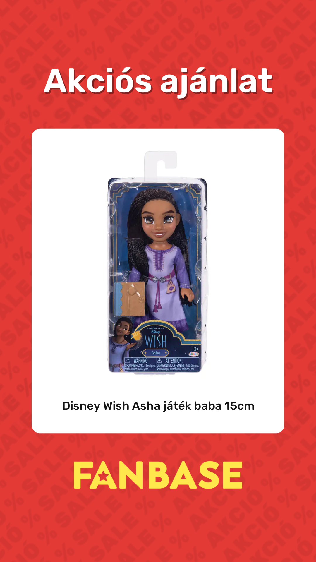 Akciós ajánlat: Disney Wish Asha játék baba 15cm