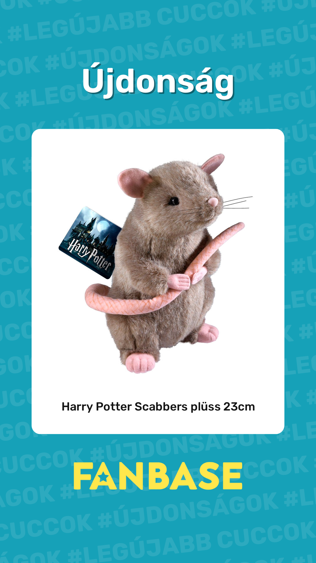 Újdonság: Harry Potter Scabbers plüss 23cm