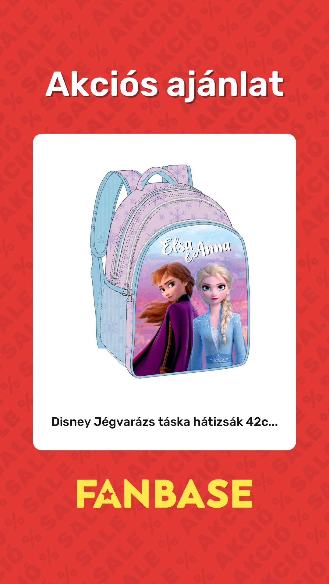 Akciós ajánlat: Disney Jégvarázs táska hátizsák 42c...