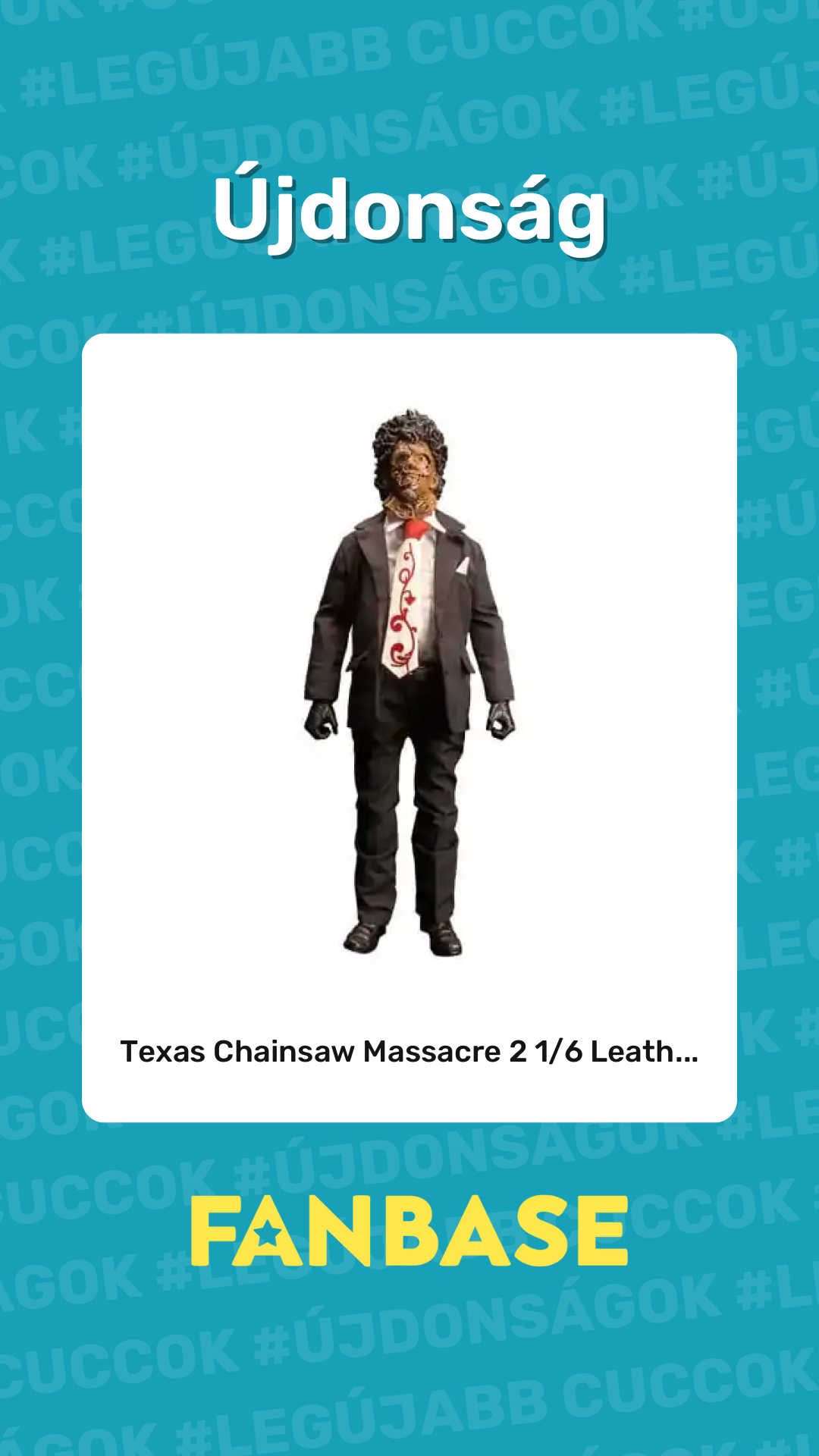 Újdonság: Texas Chainsaw Massacre 2 1/6 Leath...