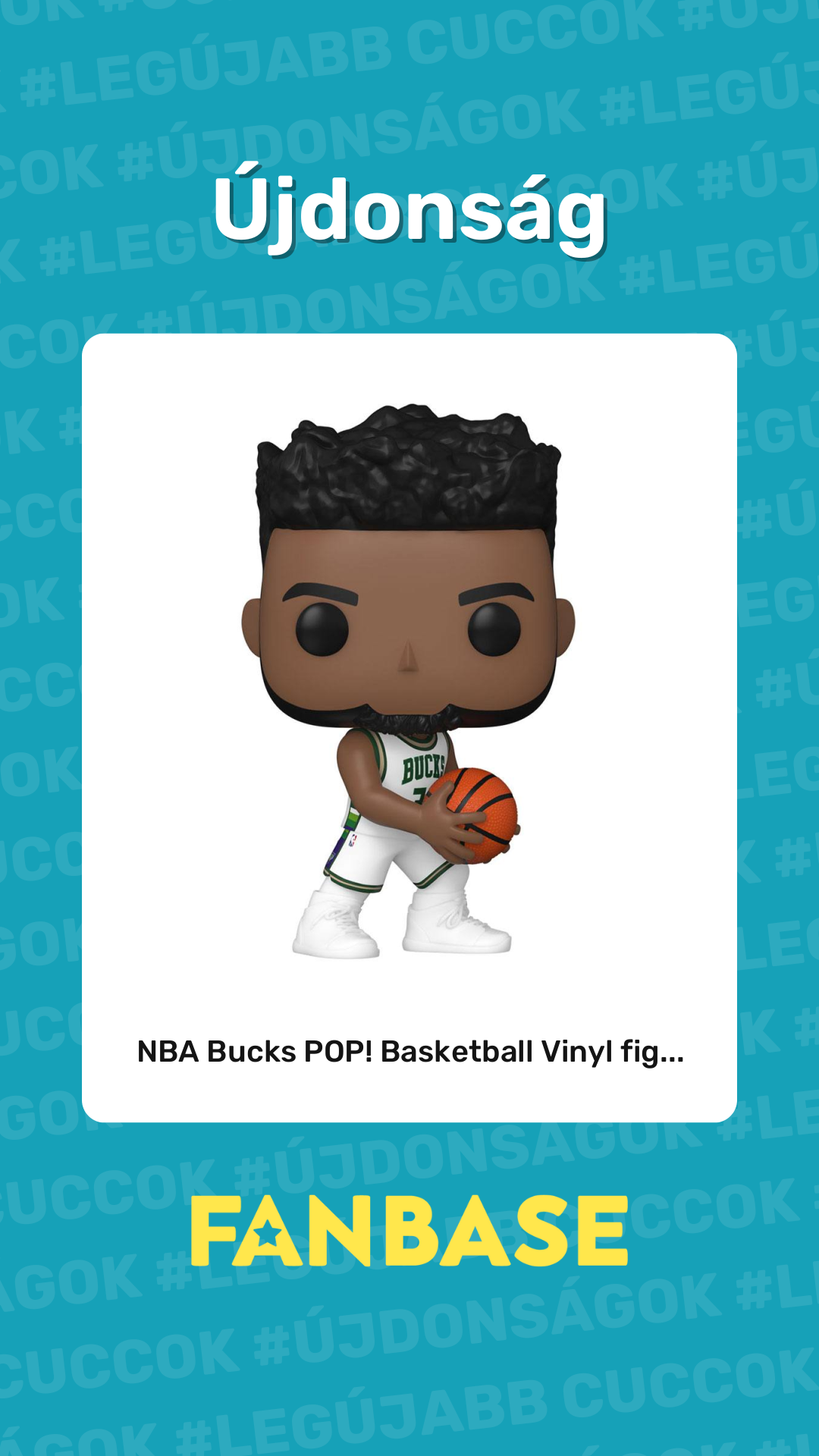 Újdonság: NBA Bucks POP! Basketball Vinyl fig...