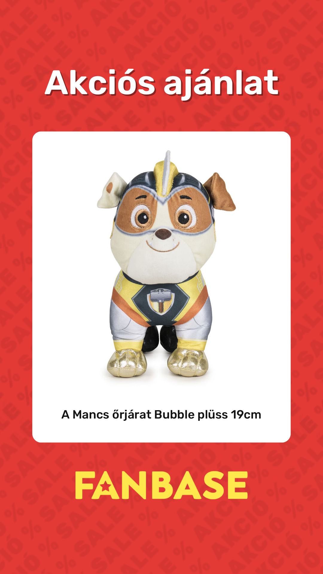 Akciós ajánlat: A Mancs őrjárat Bubble plüss 19cm