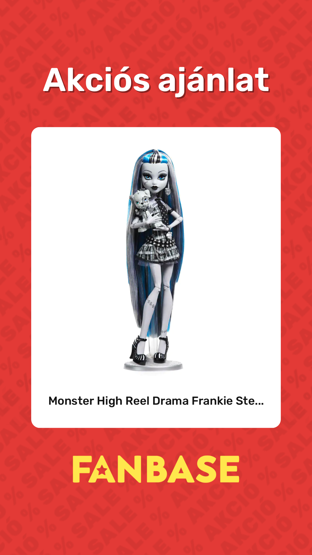 Akciós ajánlat: Monster High Reel Drama Frankie Ste... Akciós ajánlat: Monster High Reel Drama Frankie Ste...