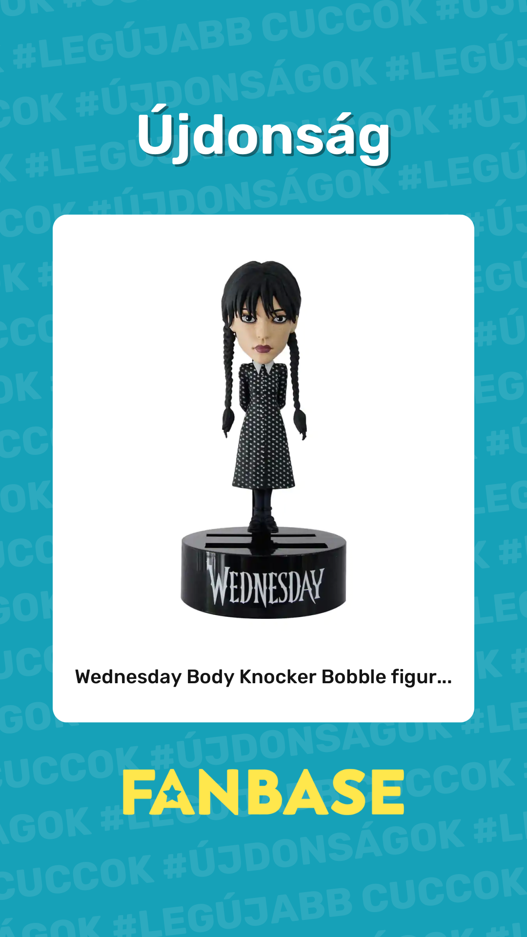Újdonság: Wednesday Body Knocker Bobble figur...