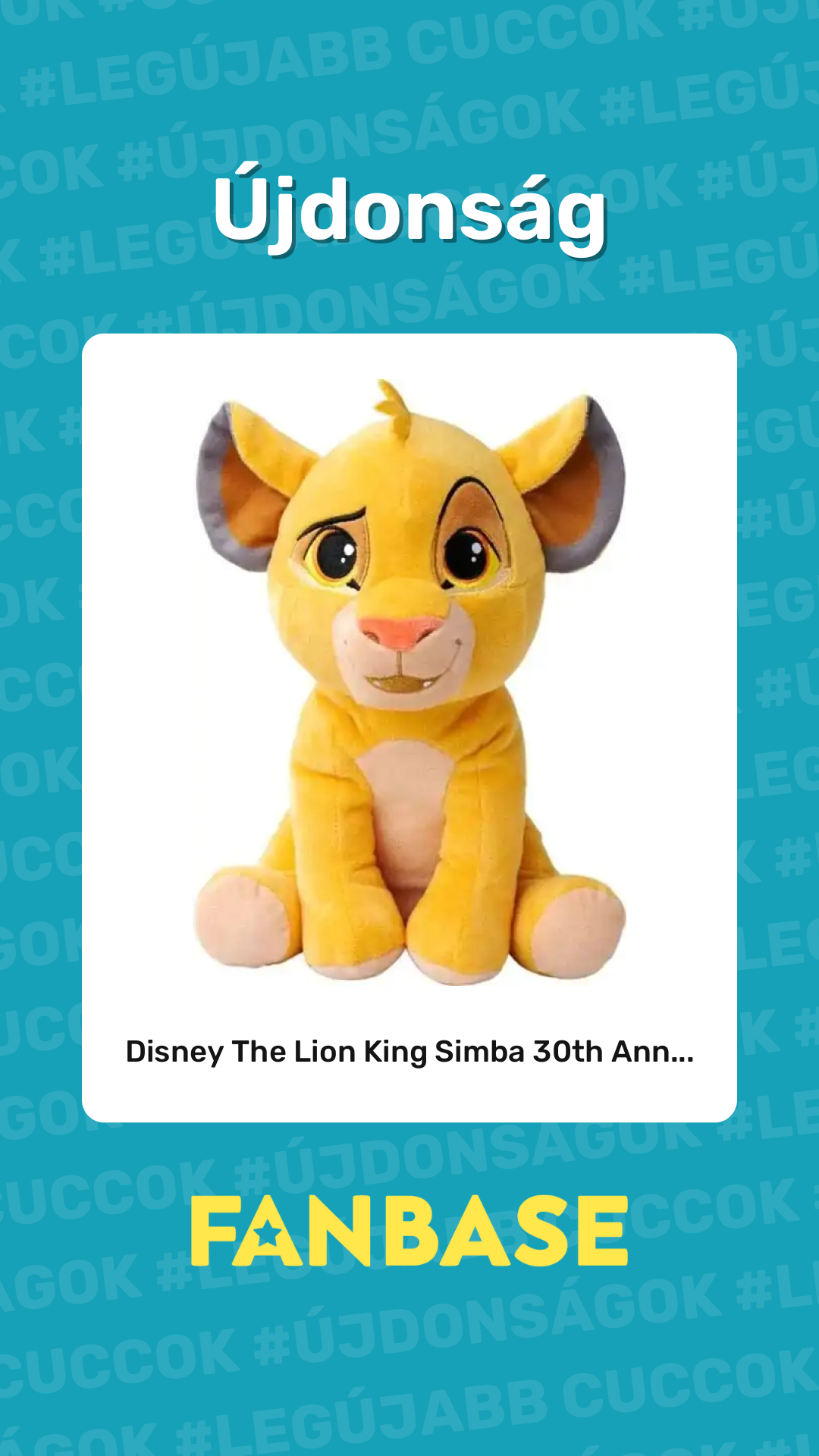 Újdonság: Disney The Lion King Simba 30th Ann...