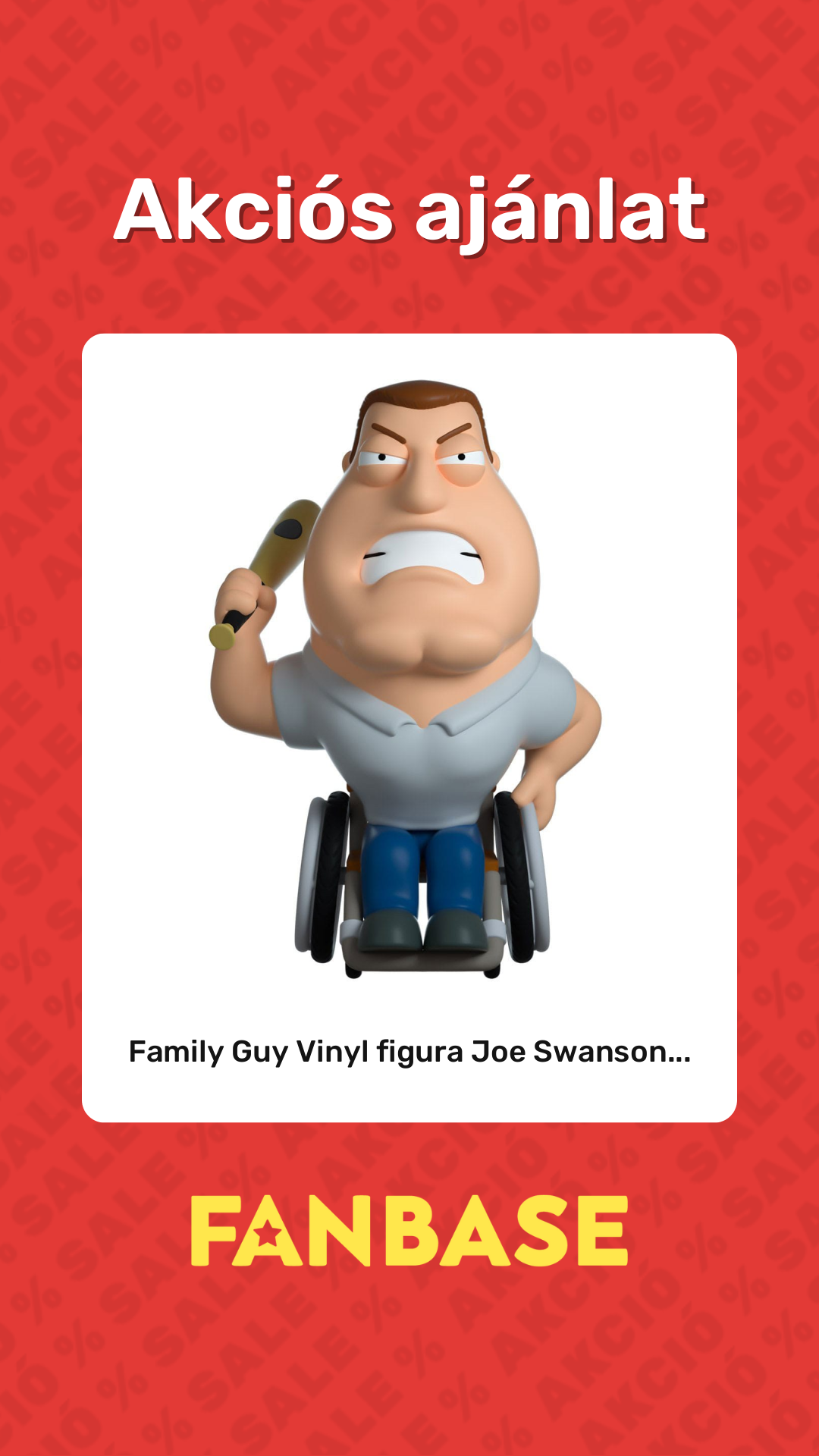 Akciós ajánlat: Family Guy Vinyl figura Joe Swanson...