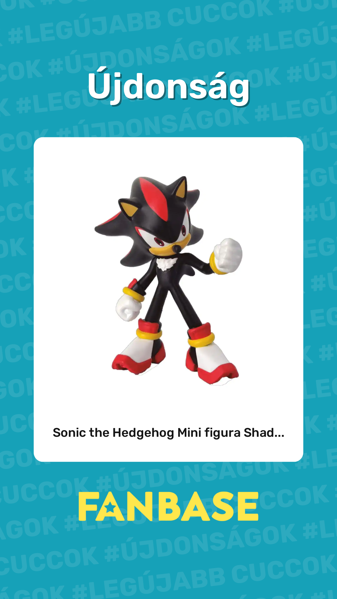 Újdonság: Sonic the Hedgehog Mini figura Shad...