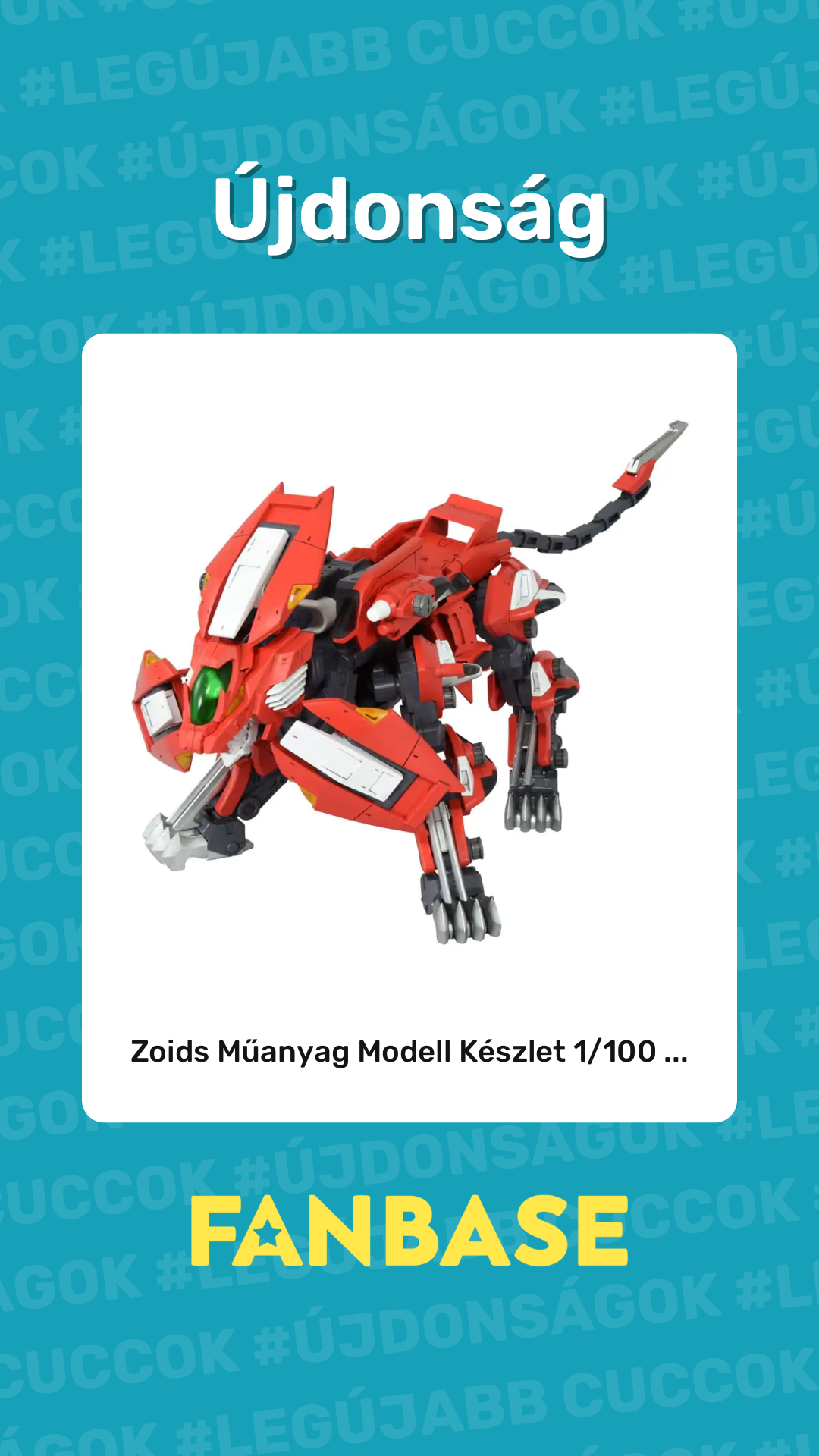Újdonság: Zoids Műanyag Modell Készlet 1/100 ...