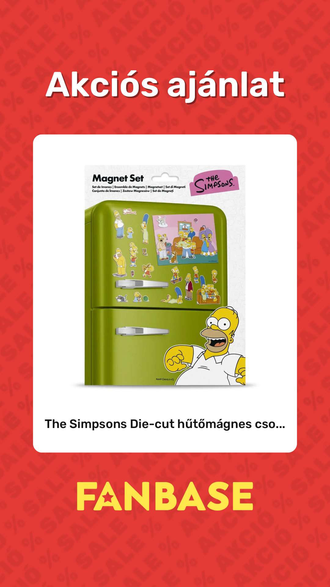 Akciós ajánlat: The Simpsons Die-cut hűtőmágnes cso...