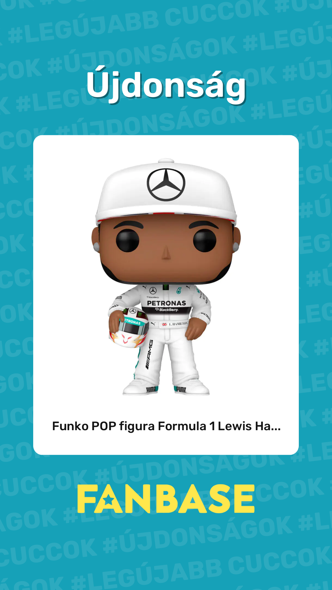 Újdonság: Funko POP figura Formula 1 Lewis Ha...