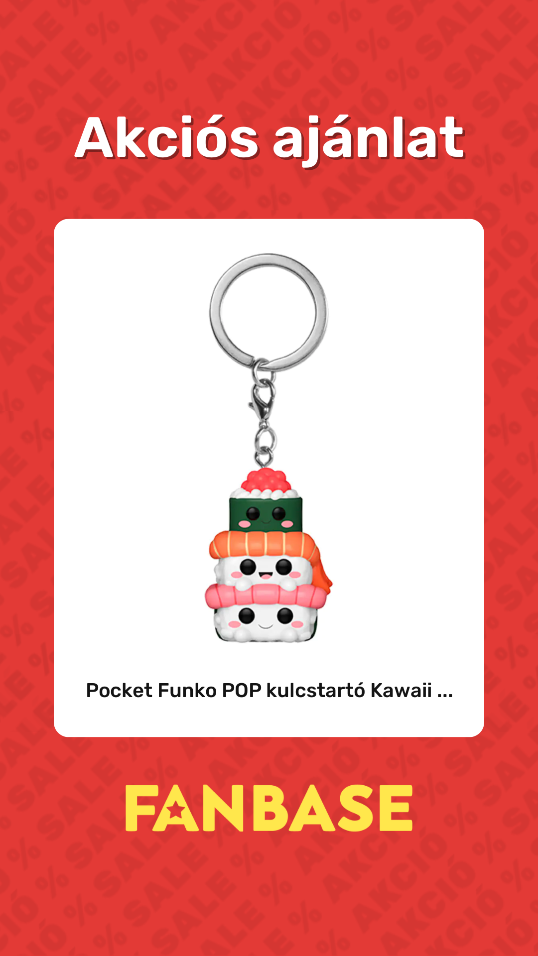 Akciós ajánlat: Pocket Funko POP kulcstartó Kawaii ...