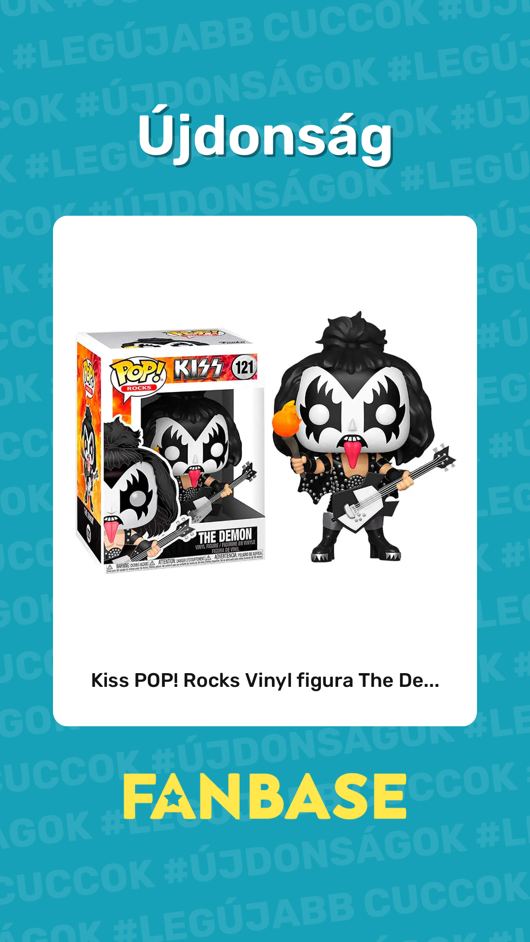 Újdonság: Kiss POP! Rocks Vinyl figura The De...