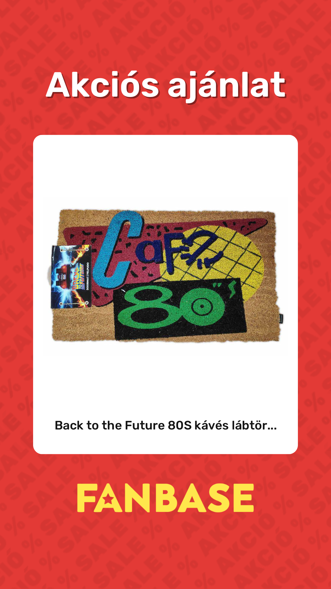 Akciós ajánlat: Back to the Future 80S kávés lábtör...