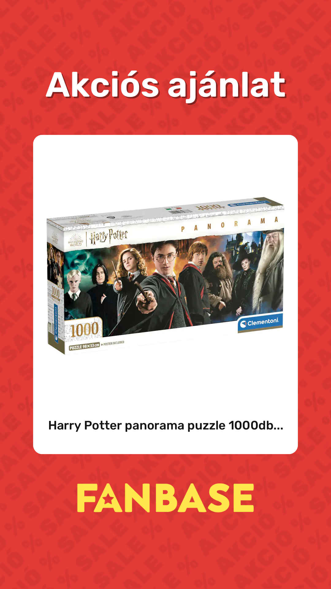 Akciós ajánlat: Harry Potter panorama puzzle 1000db...
