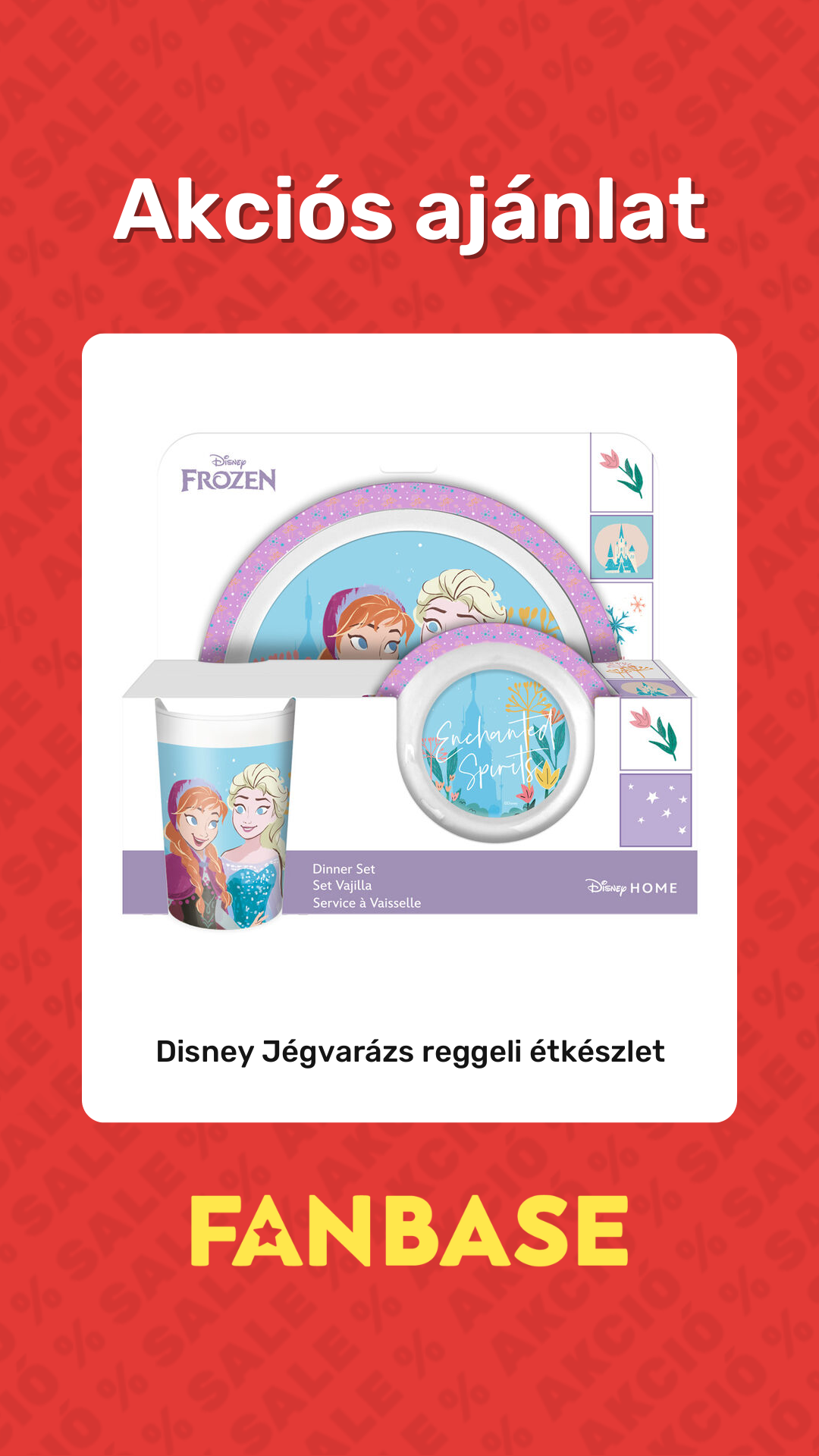 Akciós ajánlat: Disney Jégvarázs reggeli étkészlet
