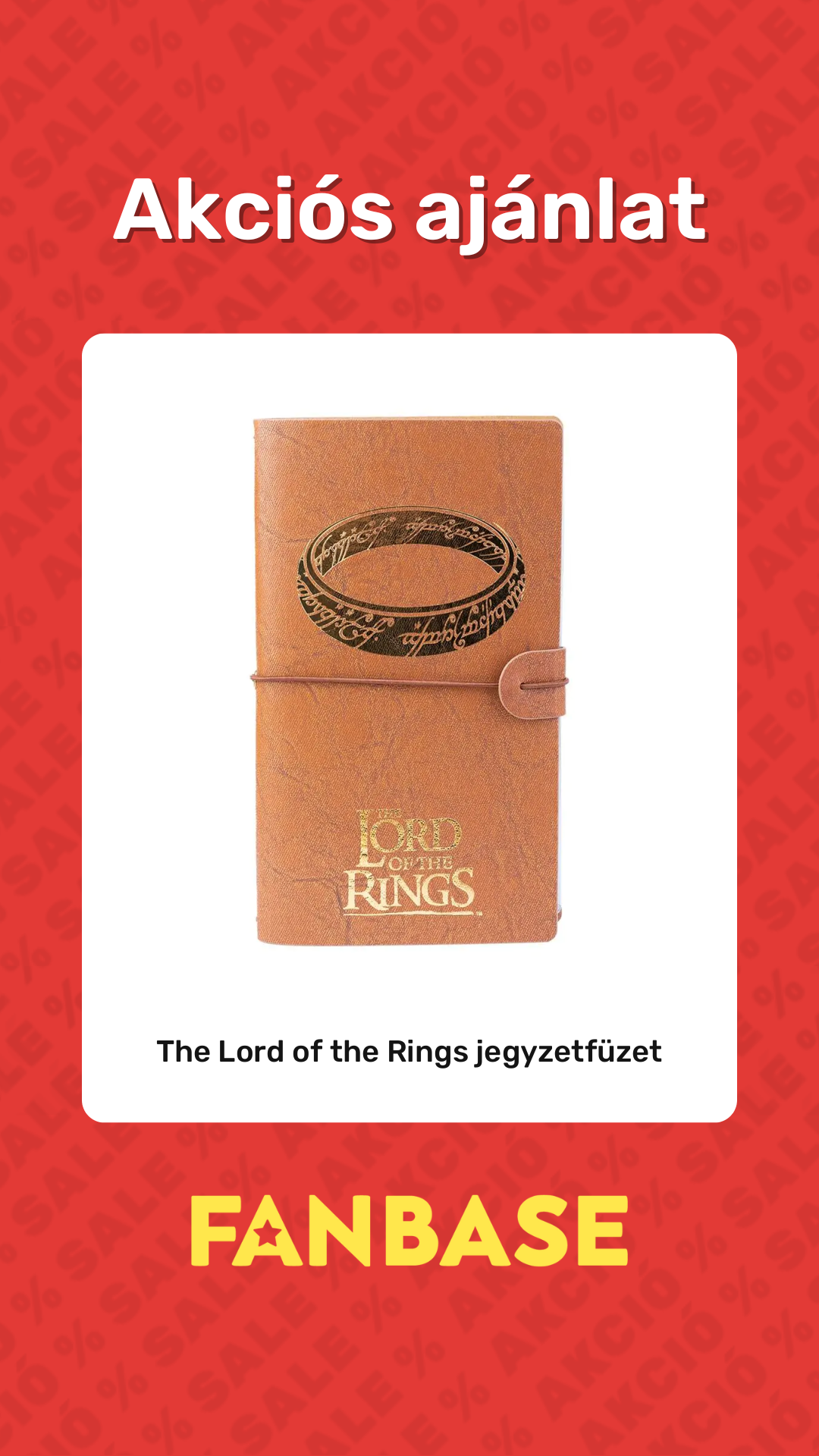Akciós ajánlat: The Lord of the Rings jegyzetfüzet
