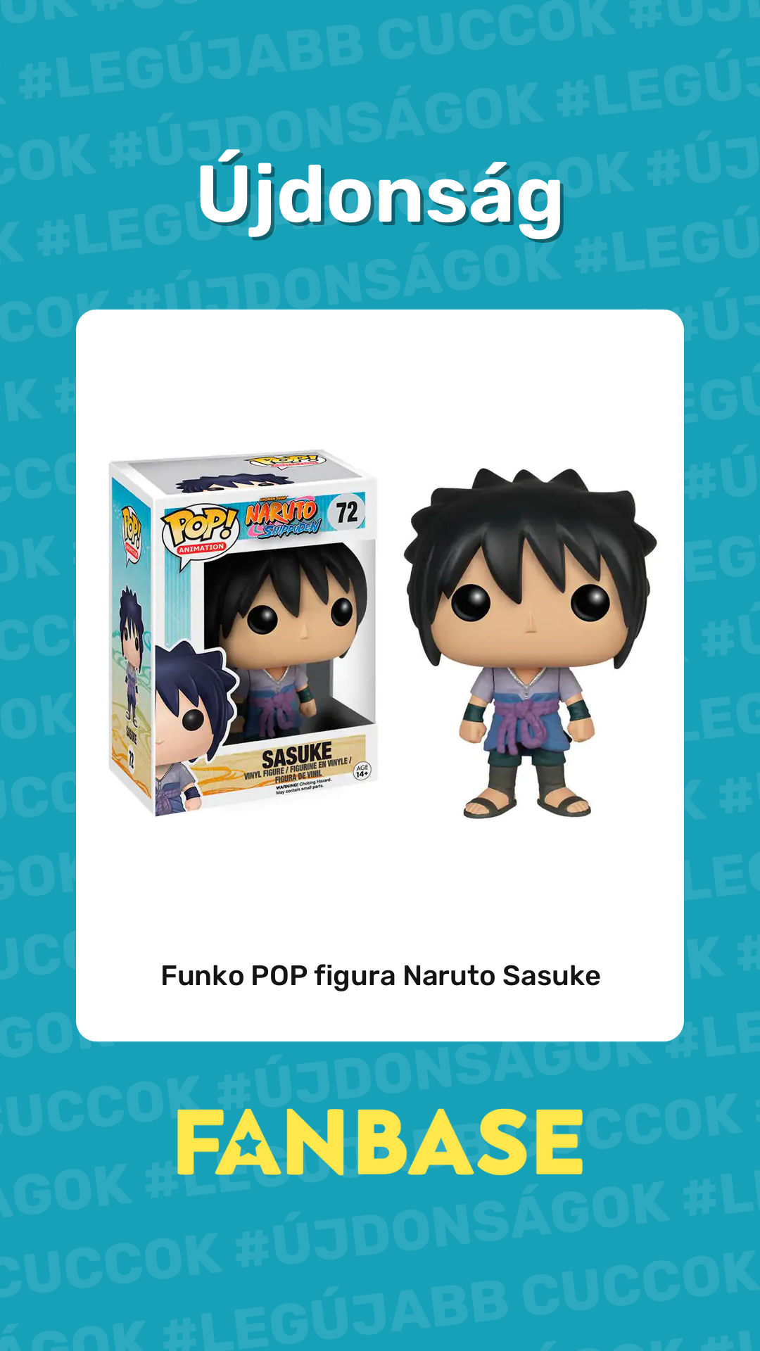 Újdonság: Funko POP figura Naruto Sasuke