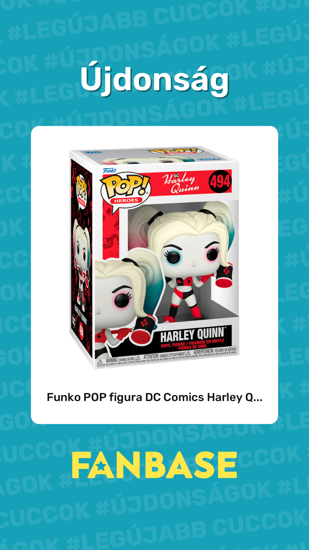 Újdonság: Funko POP figura DC Comics Harley Q...