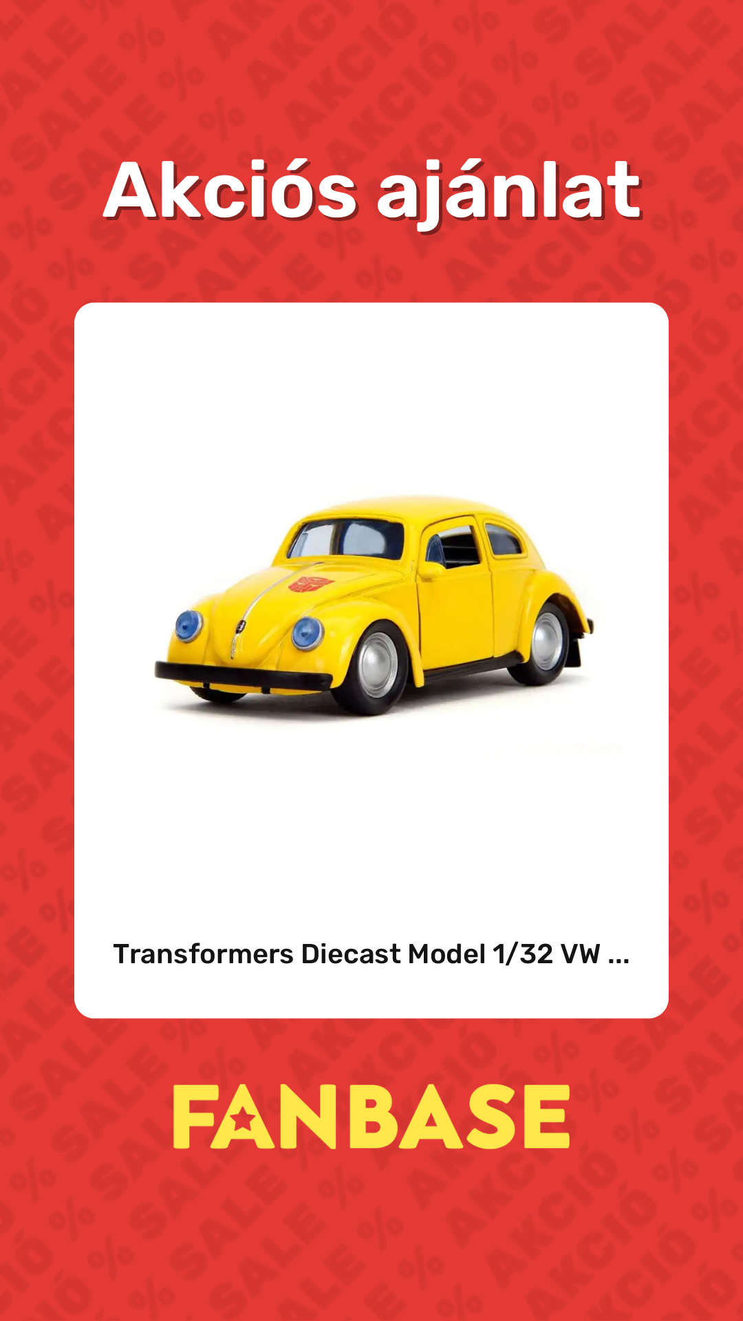 Akciós ajánlat: Transformers Diecast Model 1/32 VW ...