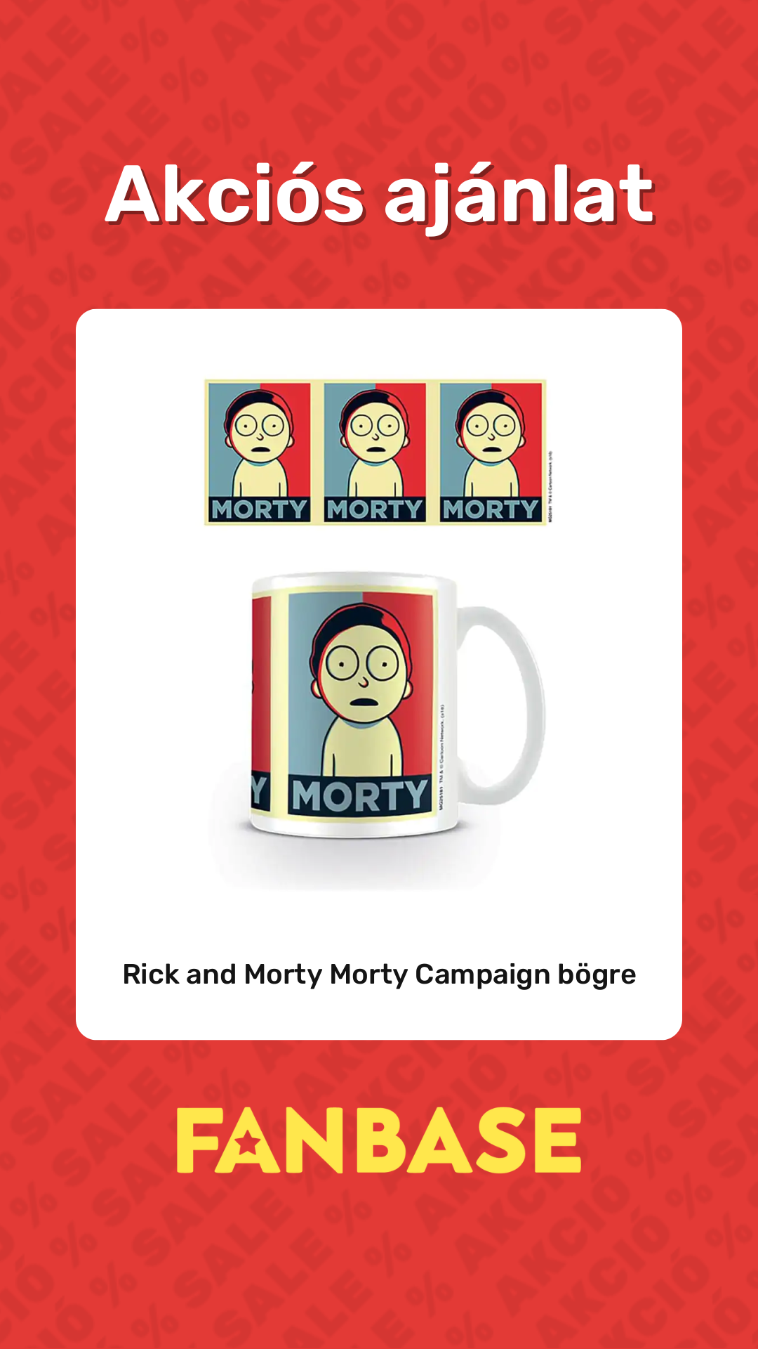 Akciós ajánlat: Rick and Morty Morty Campaign bögre