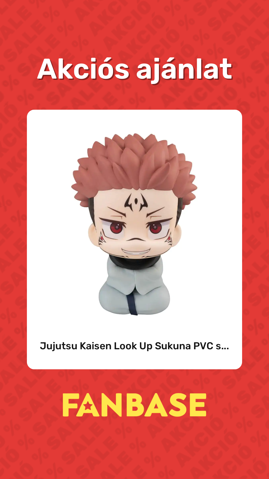 Akciós ajánlat: Jujutsu Kaisen Look Up Sukuna PVC s...