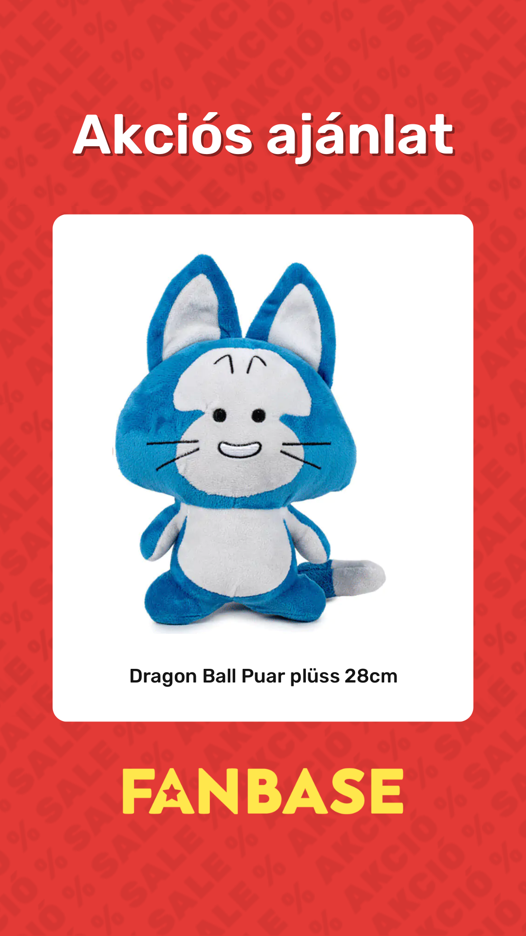 Akciós ajánlat: Dragon Ball Puar plüss 28cm