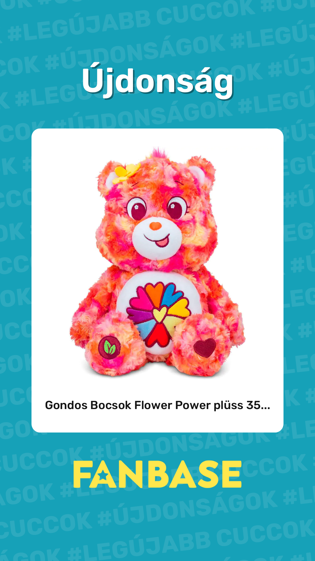 Újdonság: Gondos Bocsok Flower Power plüss 35...