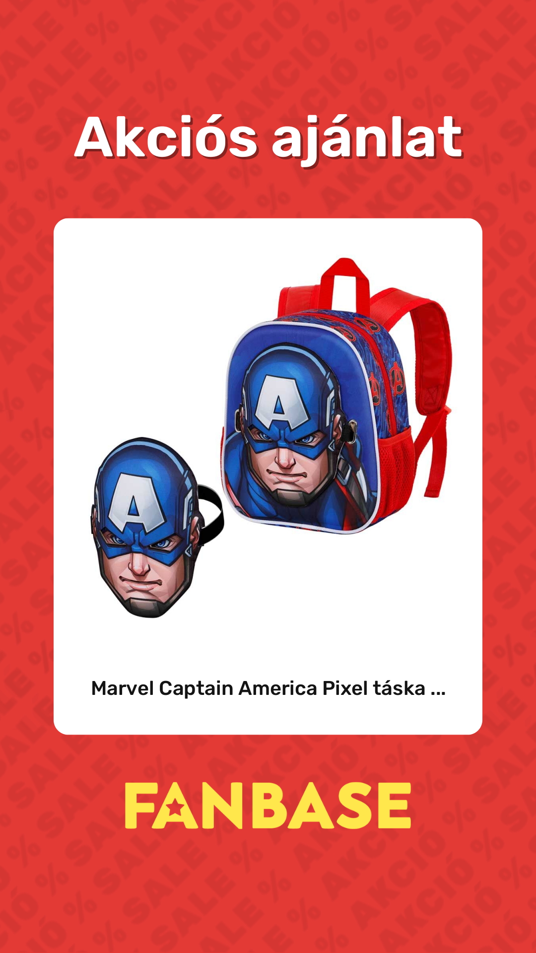 Akciós ajánlat: Marvel Captain America Pixel táska ...