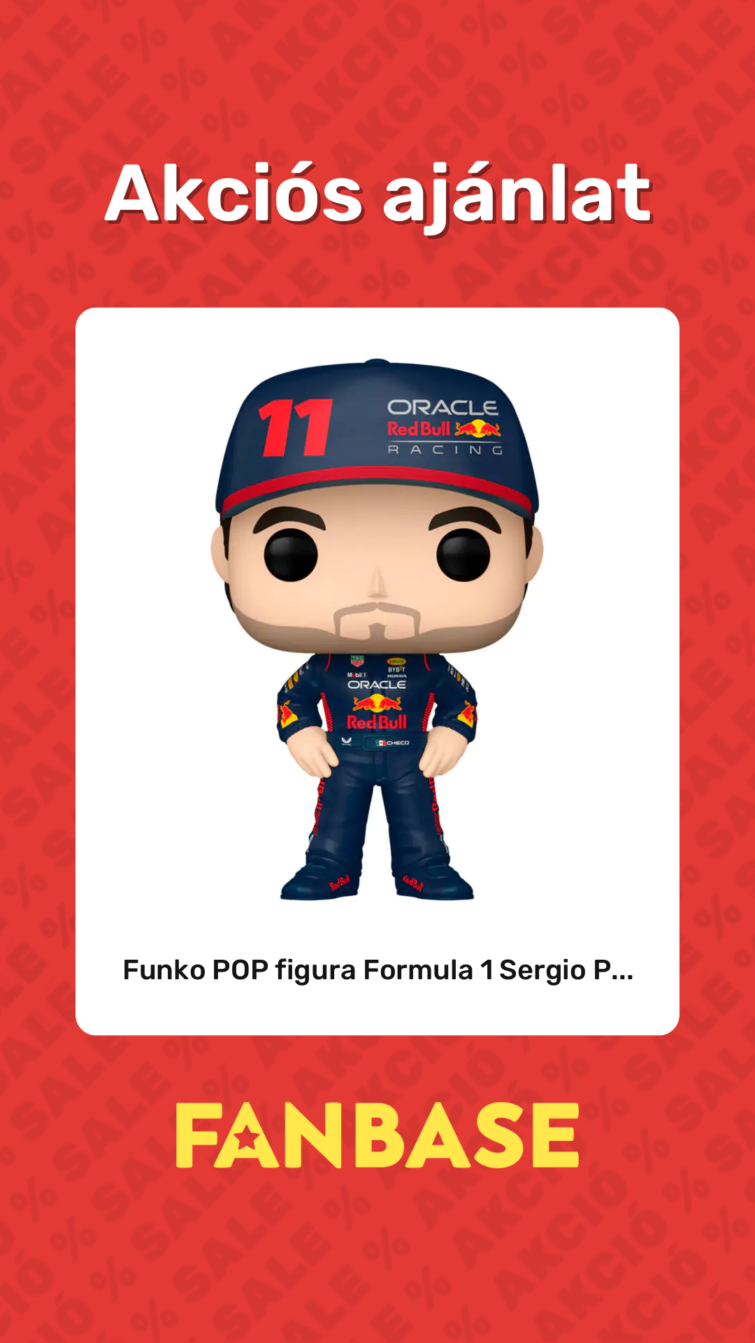 Akciós ajánlat: Funko POP figura Formula 1 Sergio P...