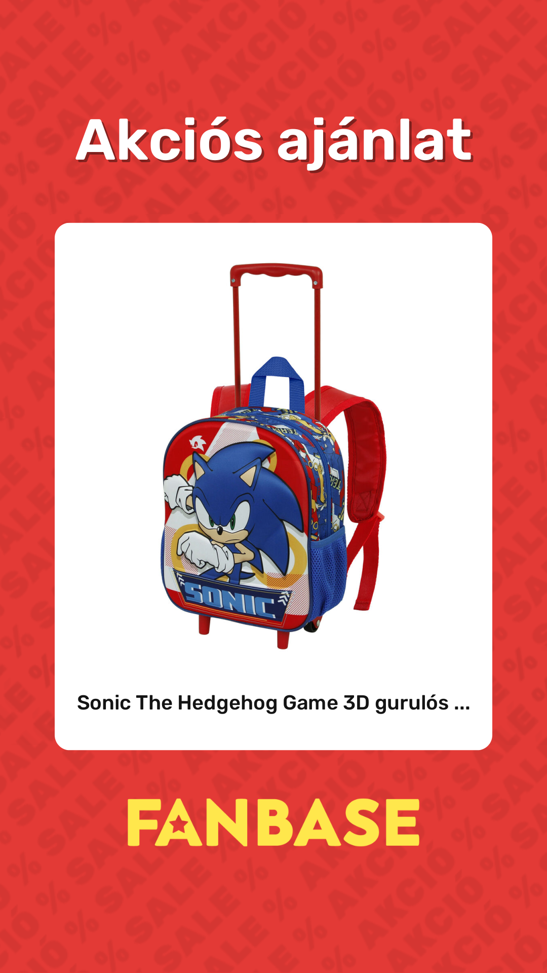 Akciós ajánlat: Sonic The Hedgehog Game 3D gurulós ...
