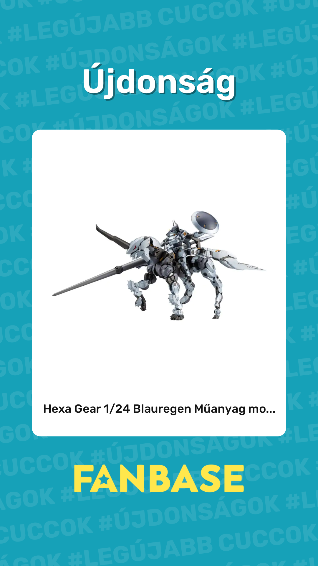 Újdonság: Hexa Gear 1/24 Blauregen Műanyag mo...