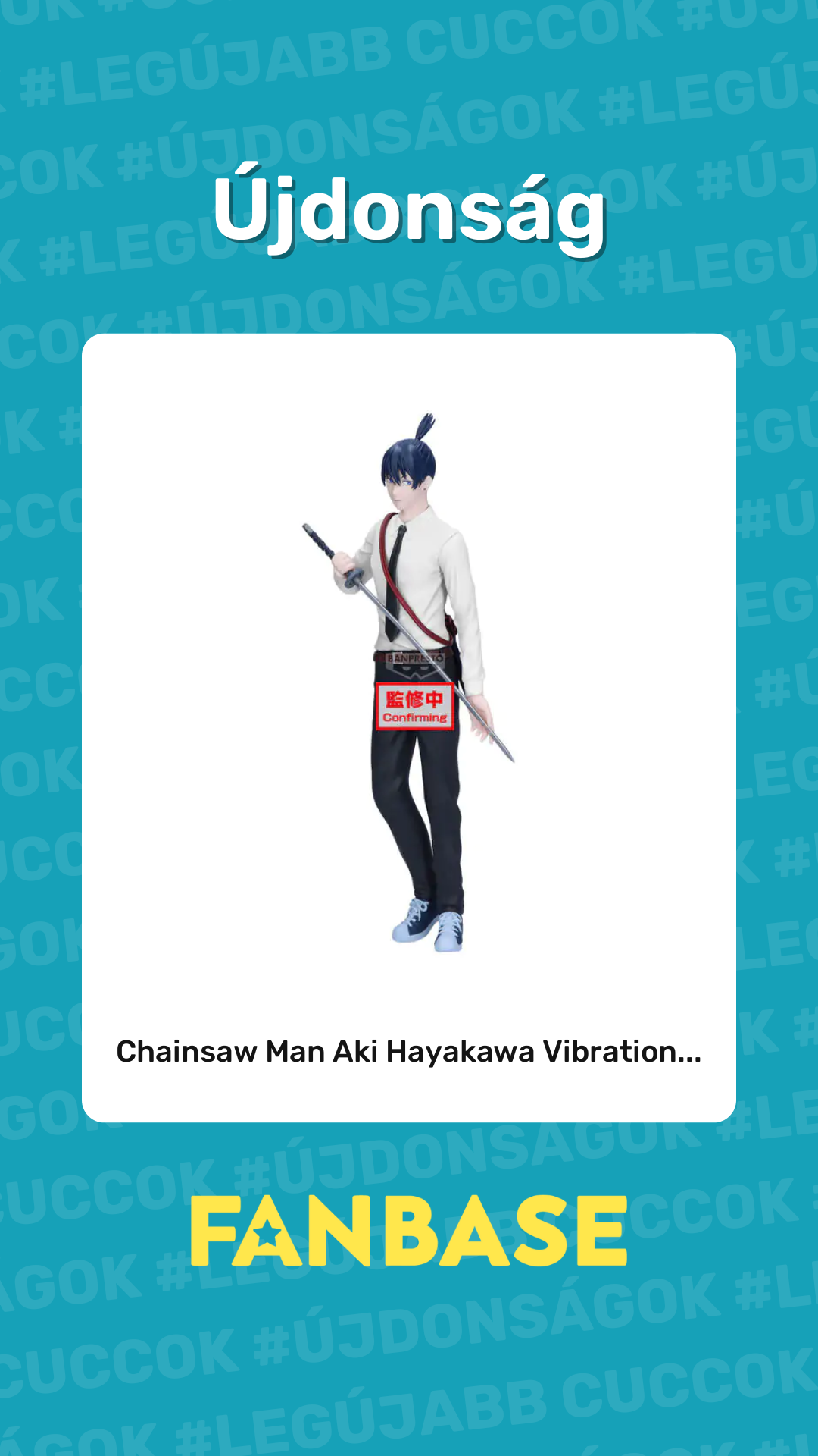 Újdonság: Chainsaw Man Aki Hayakawa Vibration...