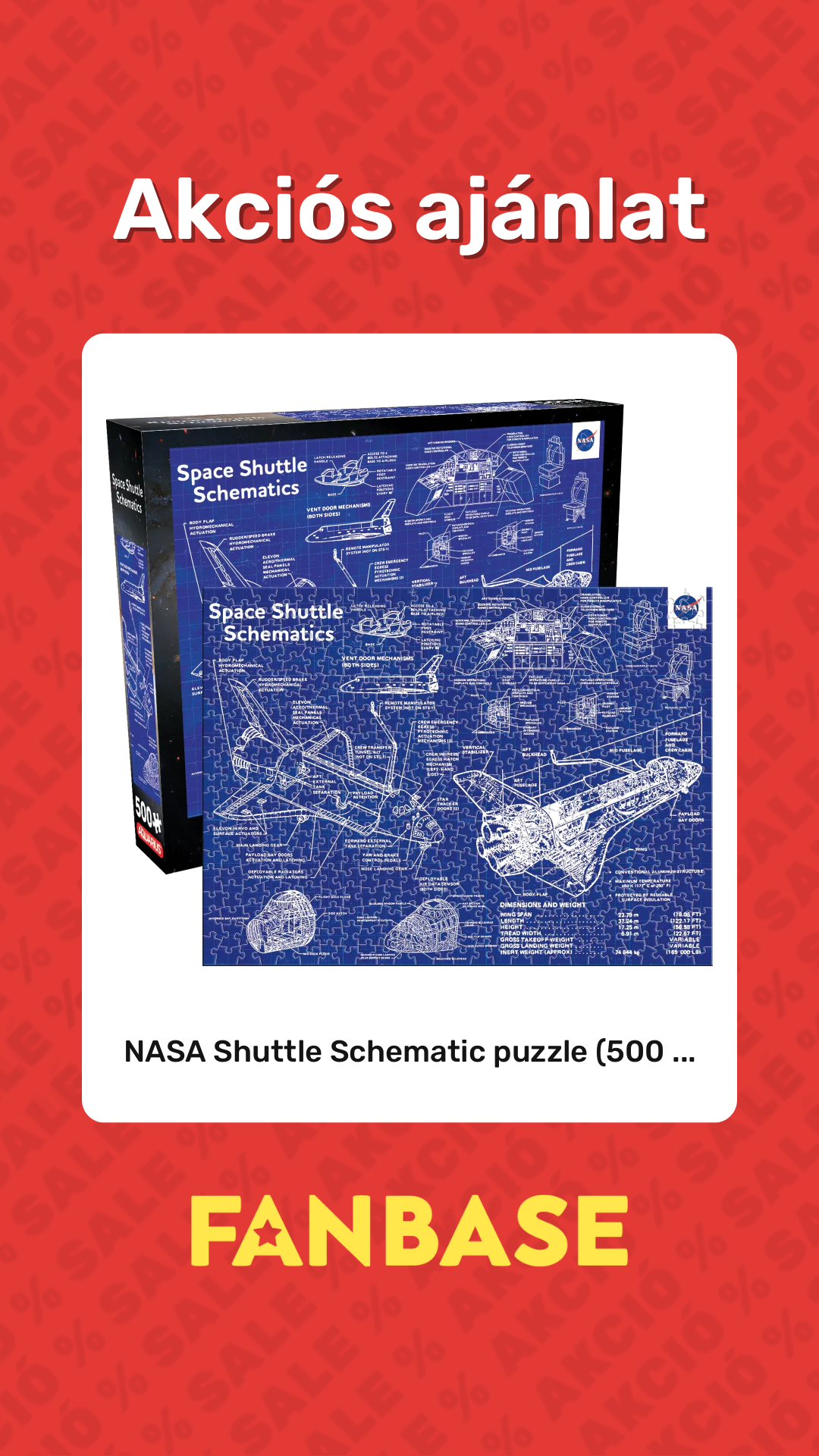 Akciós ajánlat: NASA Shuttle Schematic puzzle (500 ...
