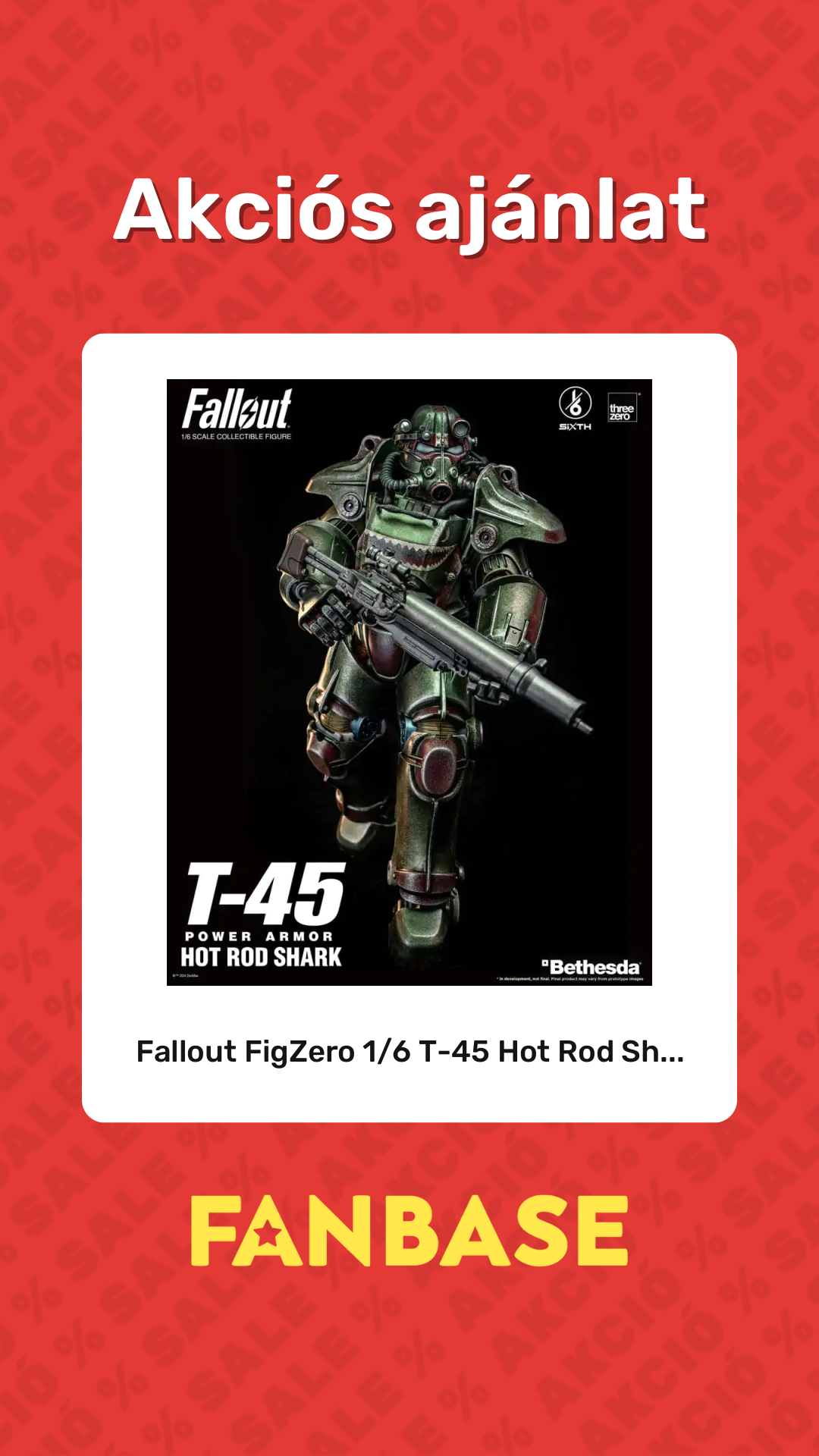 Akciós ajánlat: Fallout FigZero 1/6 T-45 Hot Rod Sh...