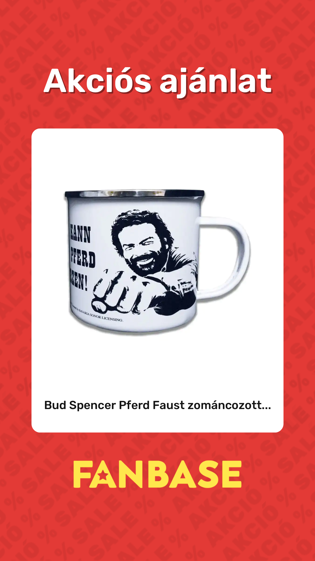 Akciós ajánlat: Bud Spencer Pferd Faust zománcozott...