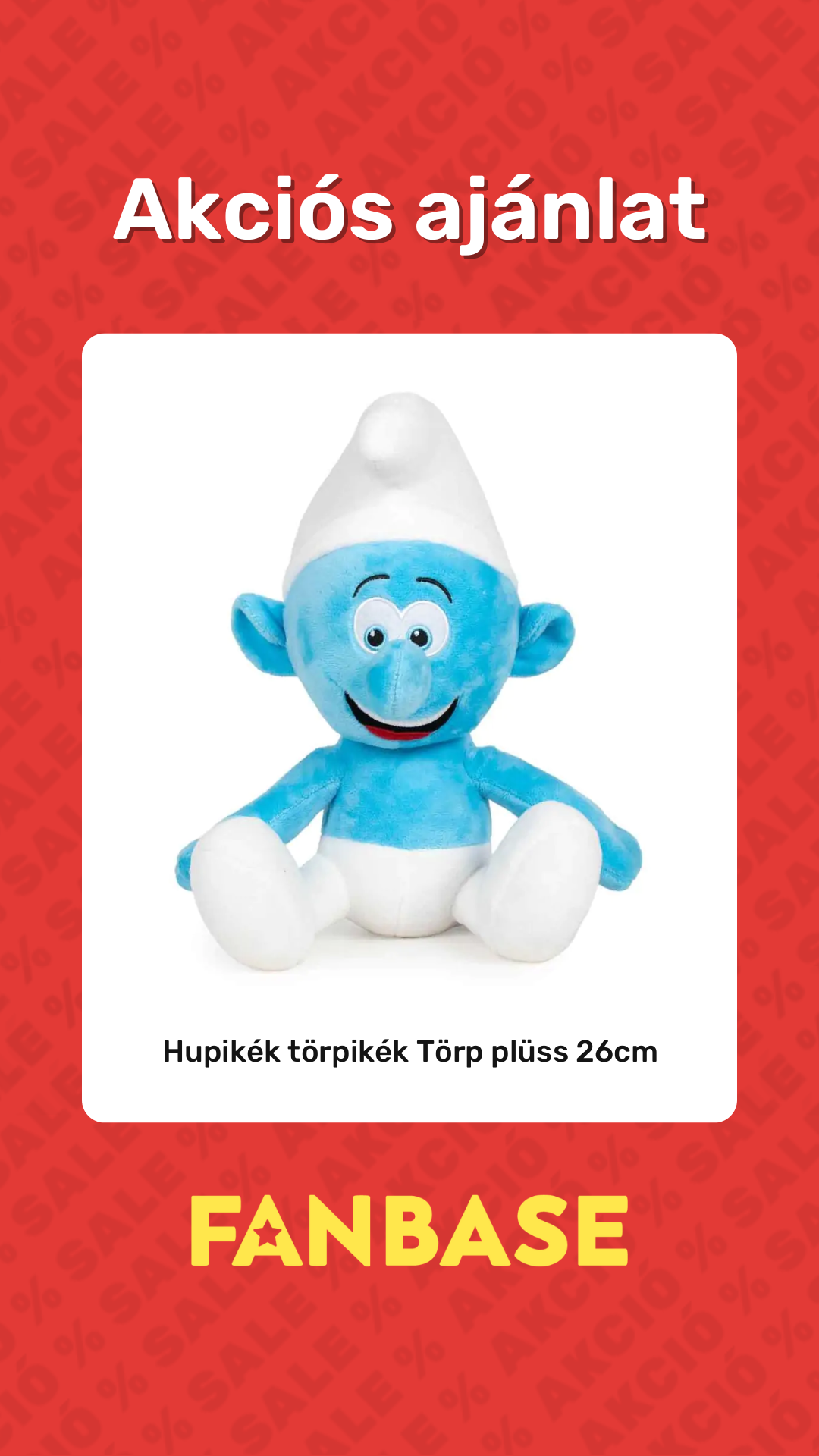 Akciós ajánlat: Hupikék törpikék Törp plüss 26cm