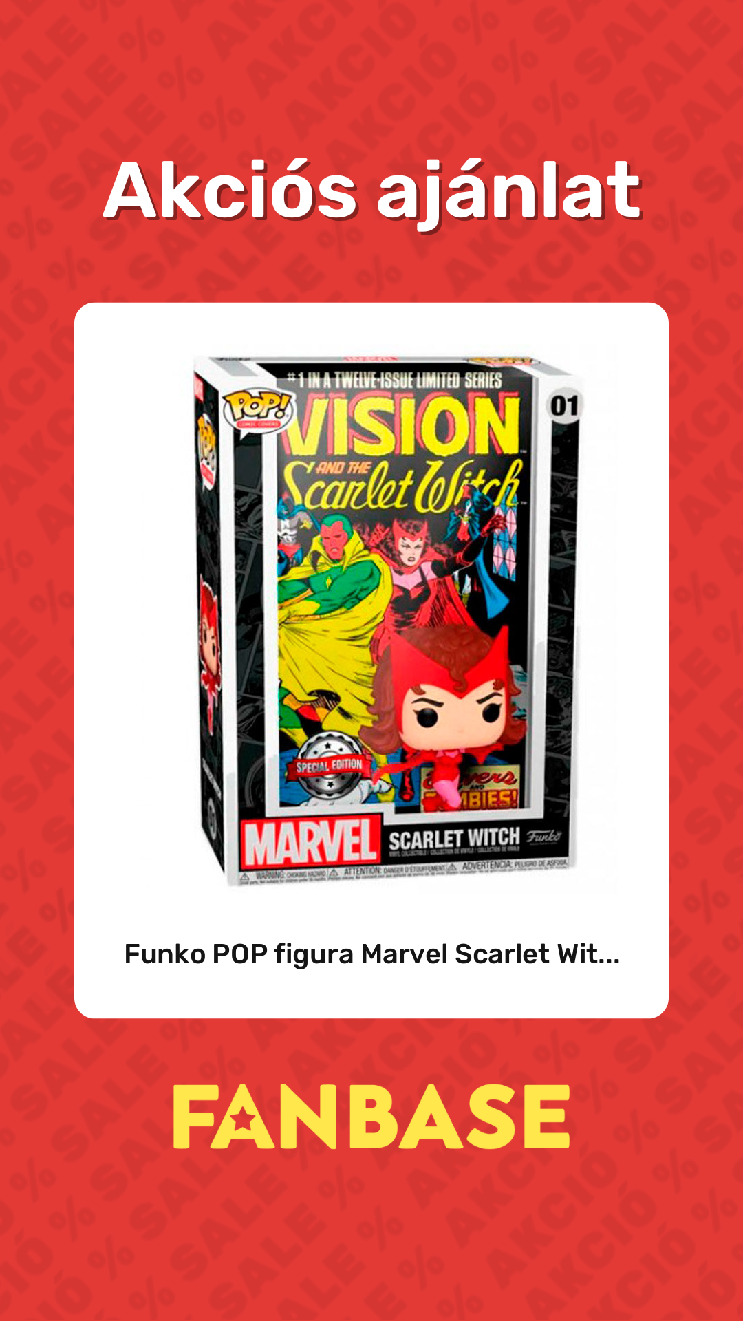 Akciós ajánlat: Funko POP figura Marvel Scarlet Wit...