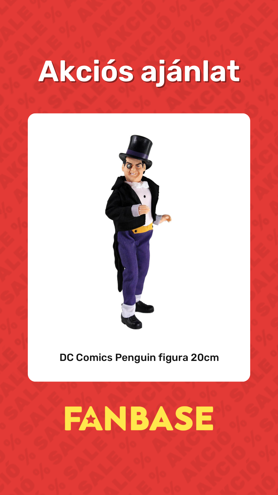 Akciós ajánlat: DC Comics Penguin figura 20cm