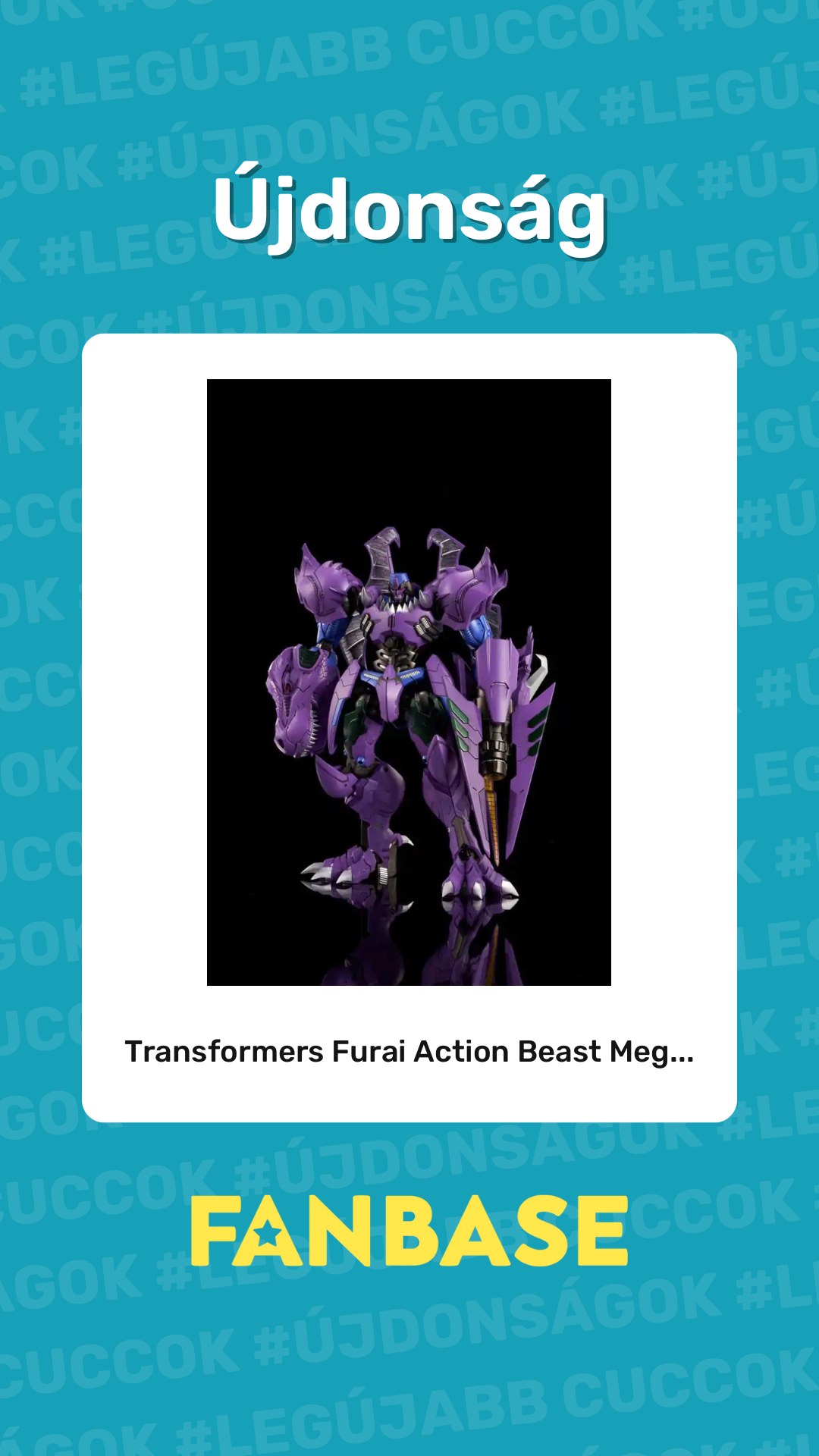 Újdonság: Transformers Furai Action Beast Meg...