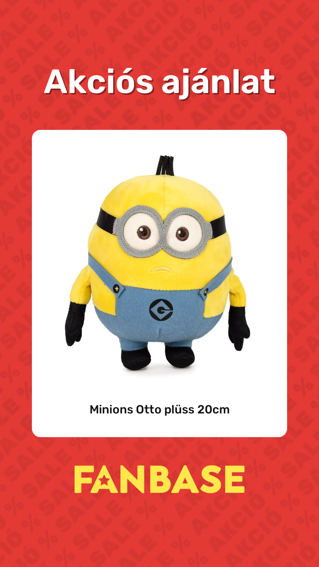 Akciós ajánlat: Minions Otto plüss 20cm