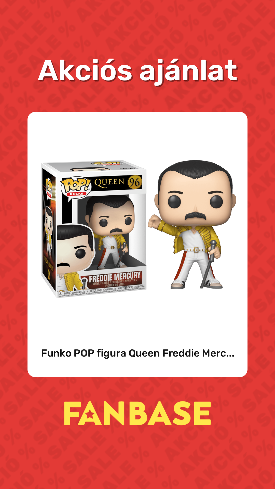 Akciós ajánlat: Funko POP figura Queen Freddie Merc...